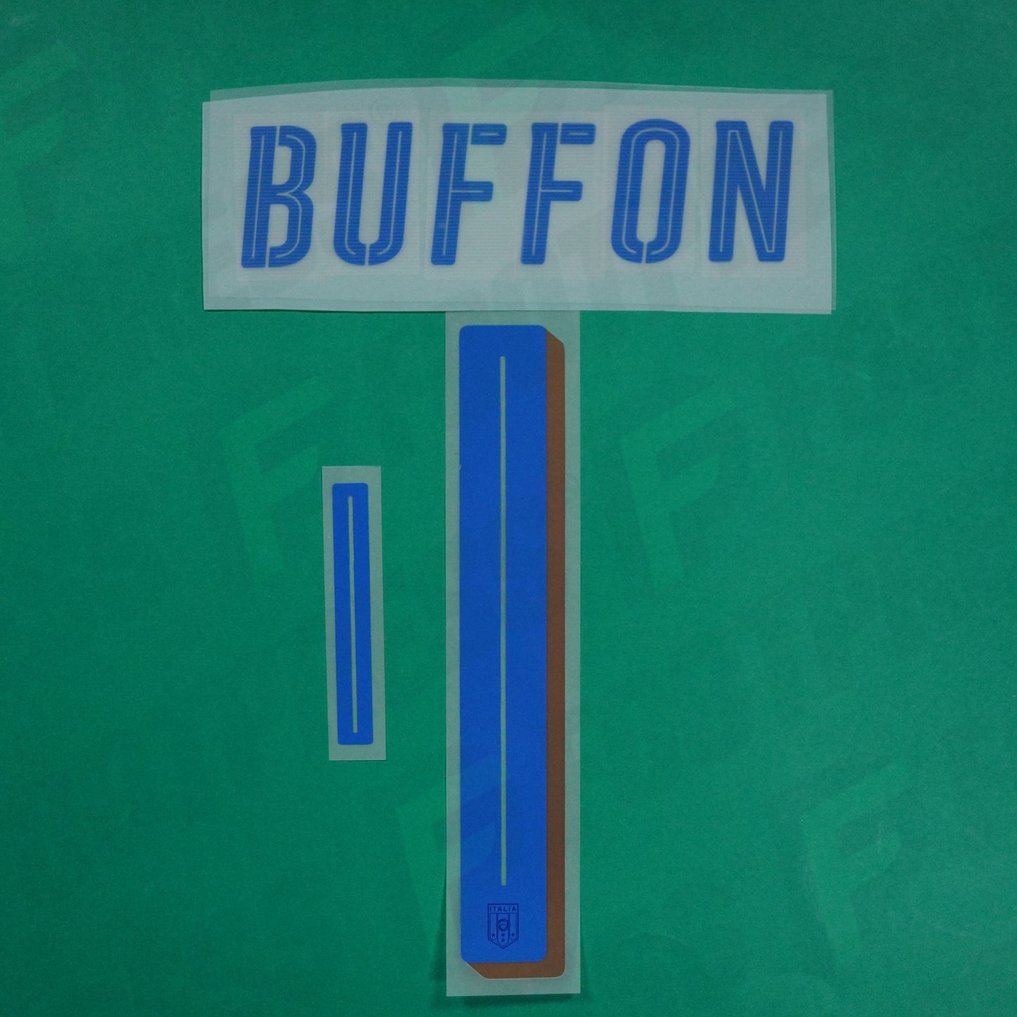 Flocage Officiel - Italie, Buffon, 2016, Away, Bleu foncé