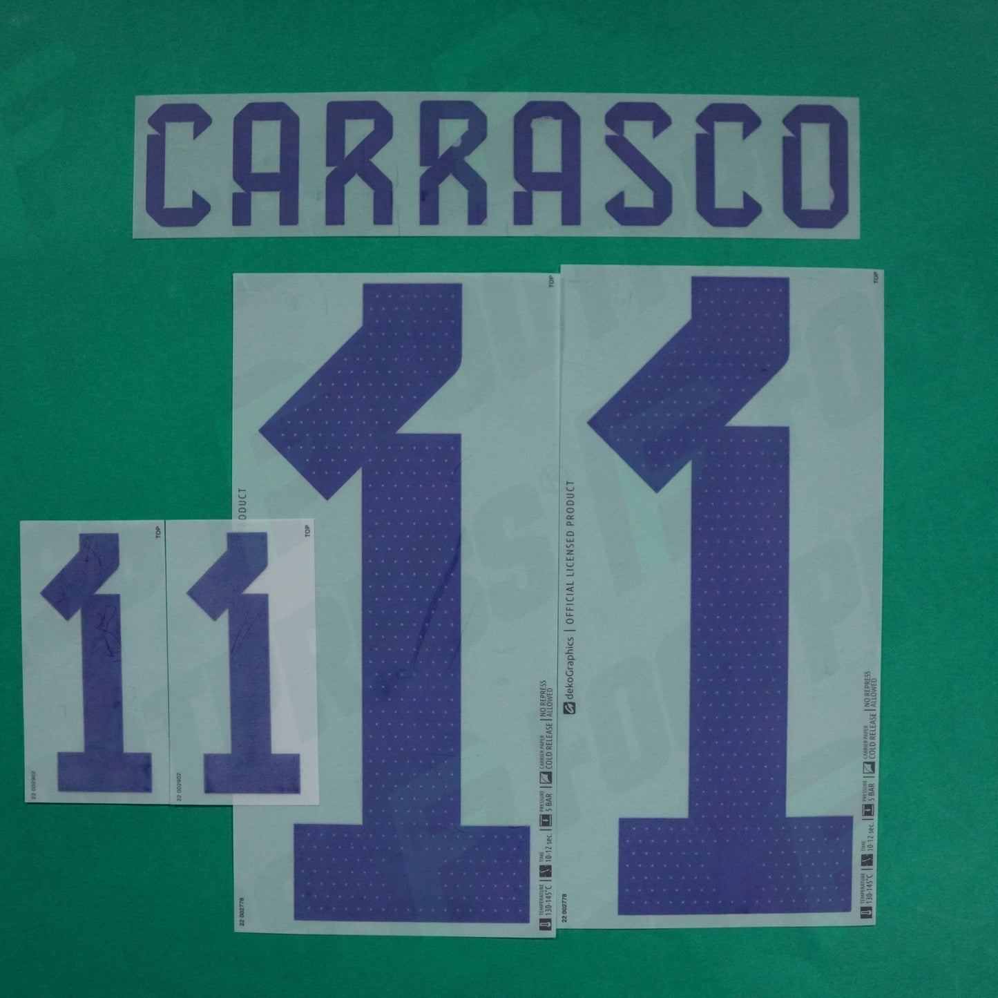 Flocage Officiel - Belgique, Carrasco, 2022, Away, Bleu violet