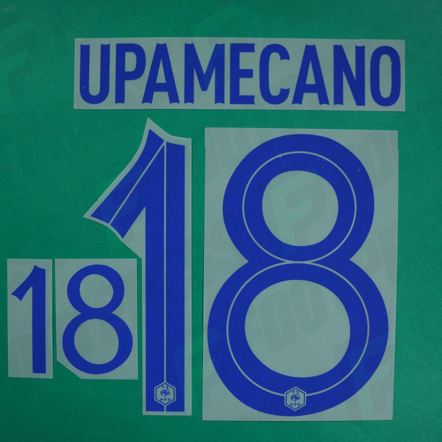 Flocage Officiel - France, Upamecano, 2022, Away, Bleu