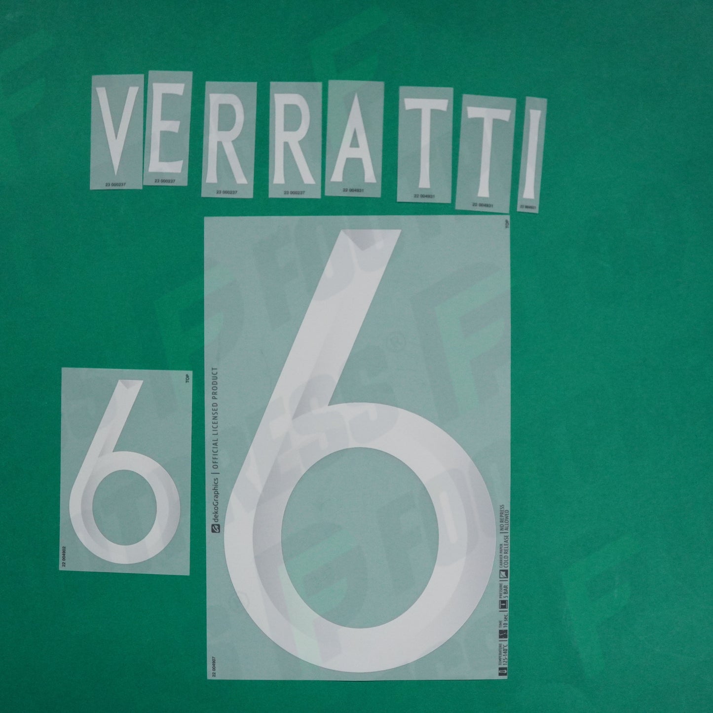 Flocage Officiel - Italie, Verratti, 2023, Home, Blanc