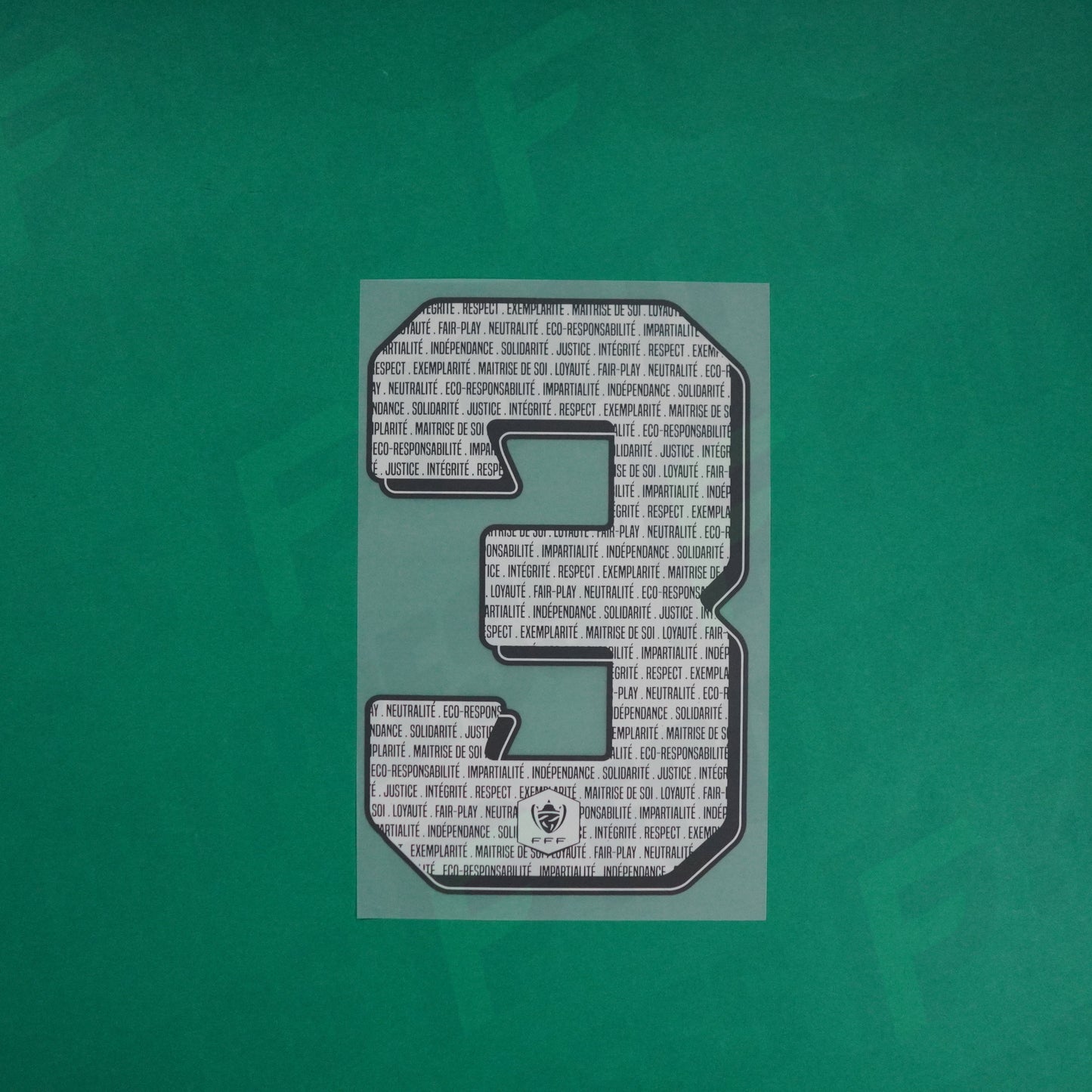 Flocage Officiel - Chiffre Seul, 3, Coupe de France, Blanc