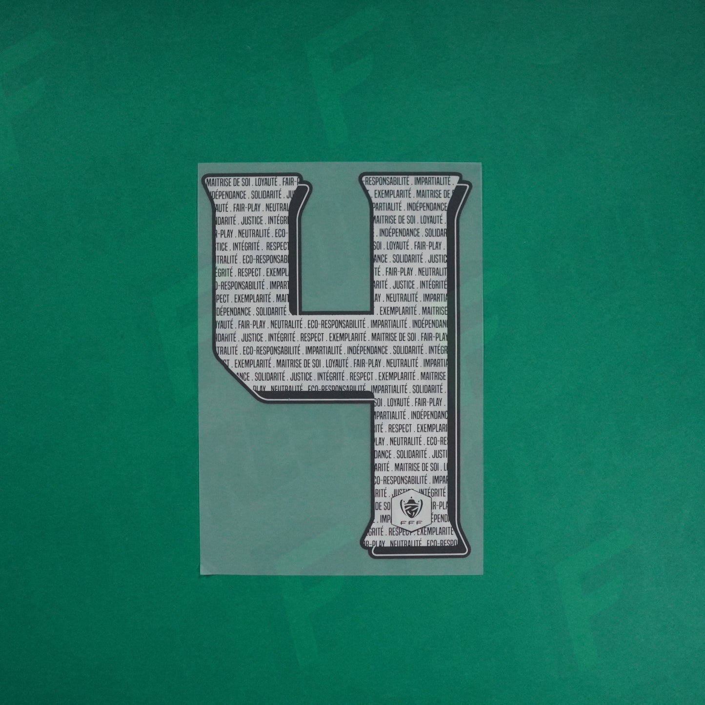 Flocage Officiel - Chiffre Seul, 4, Coupe de France, Blanc