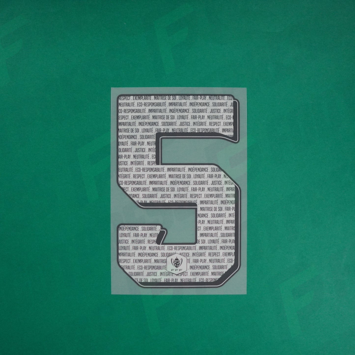 Flocage Officiel - Chiffre Seul, 5, Coupe de France, Blanc