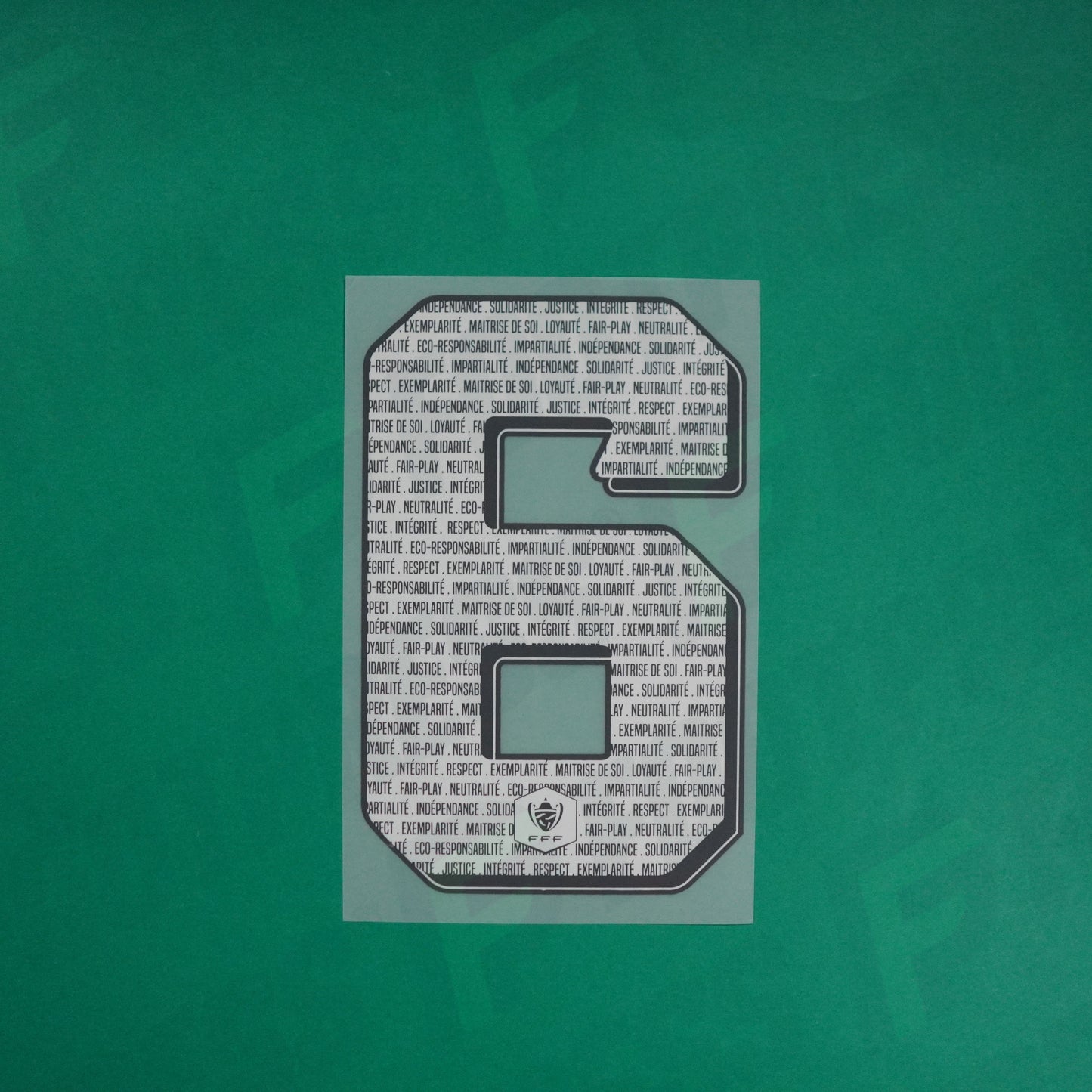 Flocage Officiel - Chiffre Seul, 6, Coupe de France, Blanc