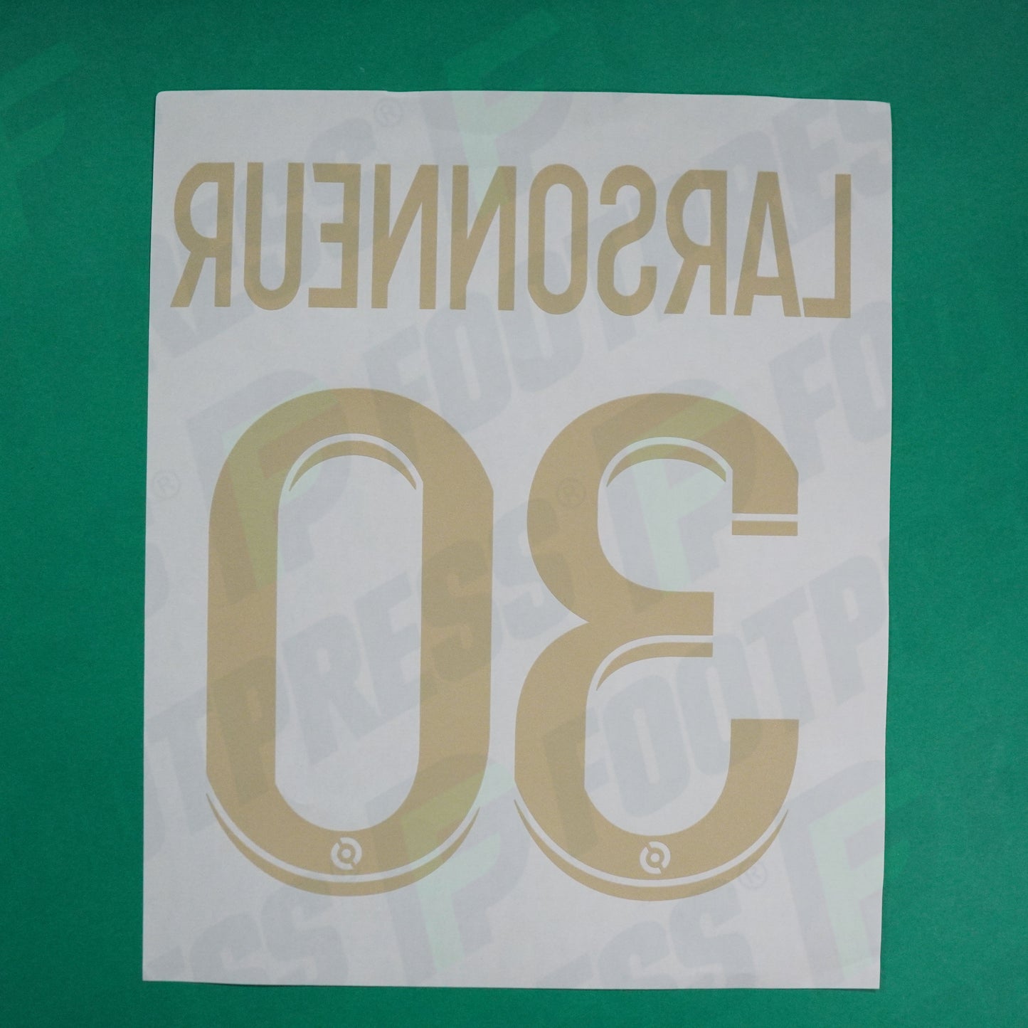 Flocage Officiel - AS Saint-Etienne, Larsonneur, 2023/2024, Maillot Anniversaire, Doré