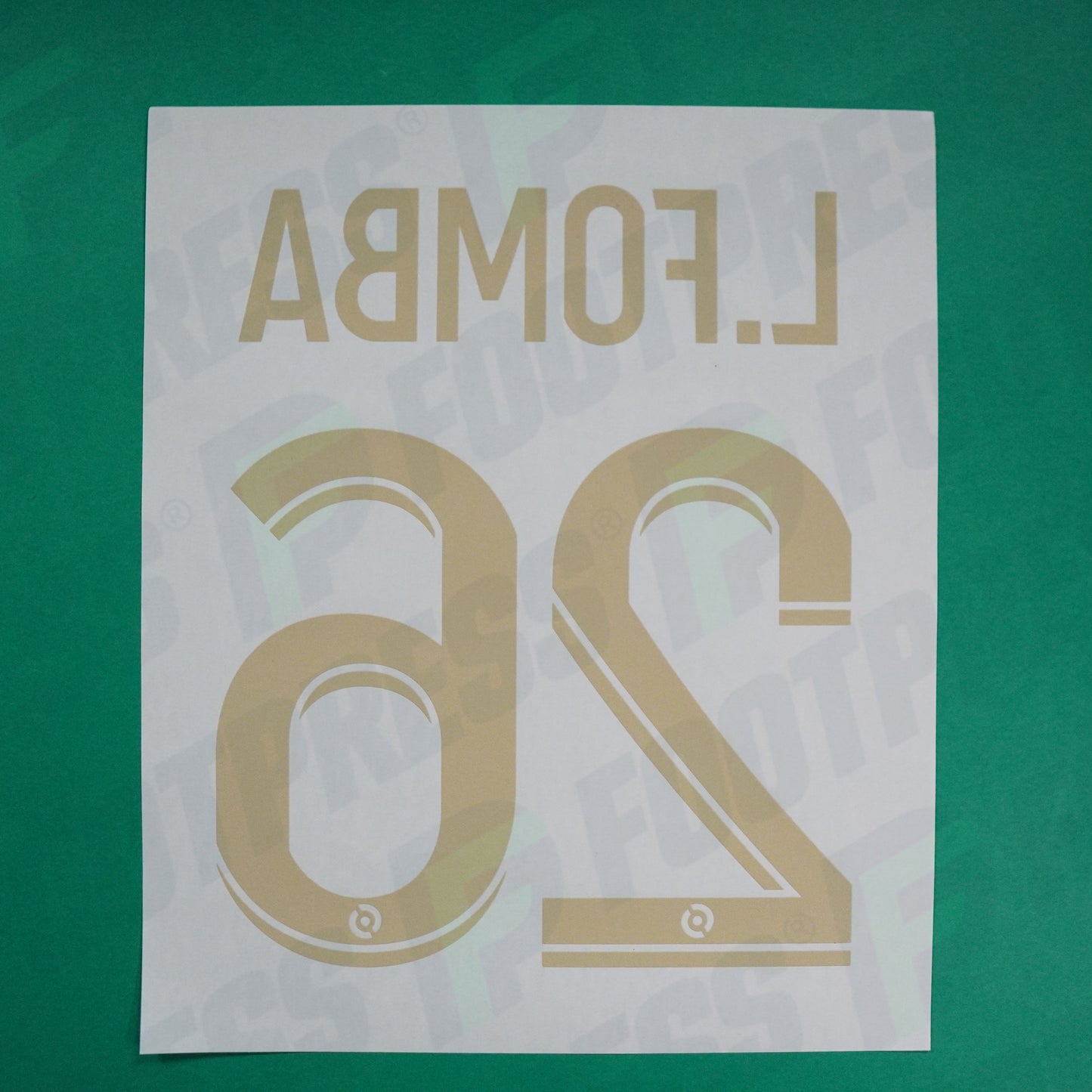 Flocage Officiel - AS Saint-Etienne, L.Fomba, 2023/2024, Maillot Anniversaire, Doré