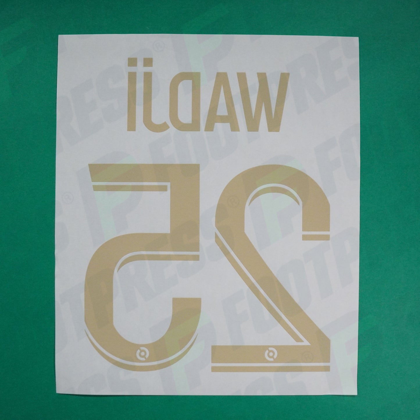 Flocage Officiel - AS Saint-Etienne, Wadji, 2023/2024, Maillot Anniversaire, Doré