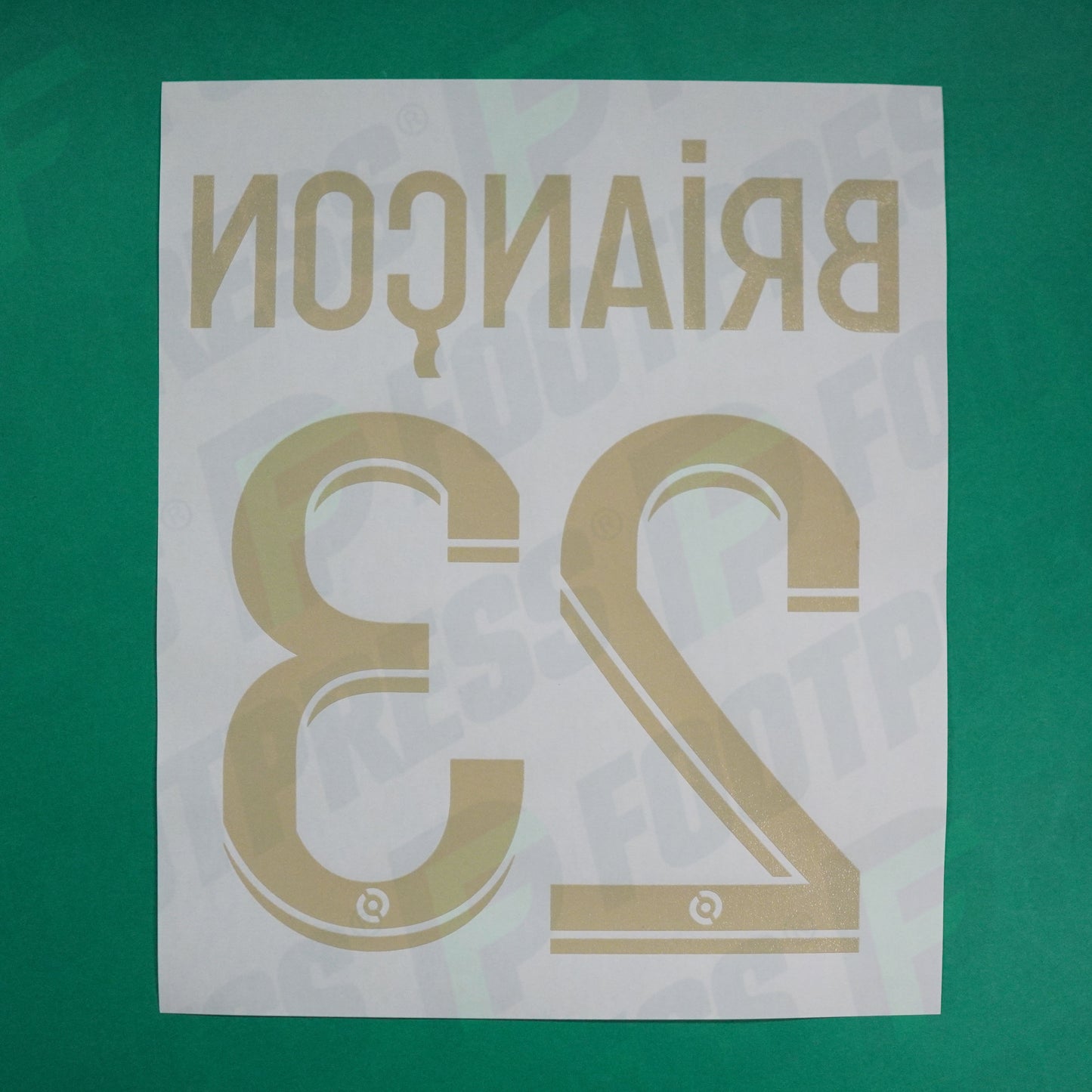 Flocage Officiel - AS Saint-Etienne, Briançon, 2023/2024, Maillot Anniversaire, Doré