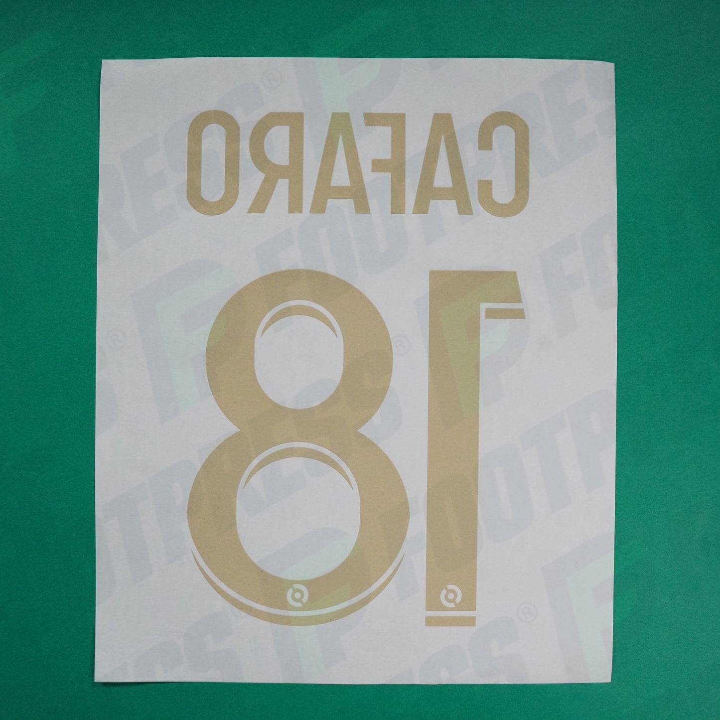 Flocage Officiel - AS Saint-Etienne, Cafaro, 2023/2024, Maillot Anniversaire, Doré