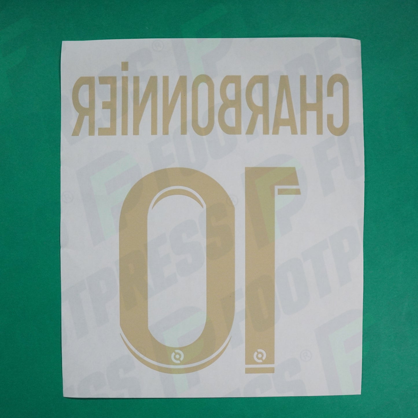 Flocage Officiel - AS Saint-Etienne, Charbonnier, 2023/2024, Maillot Anniversaire, Doré