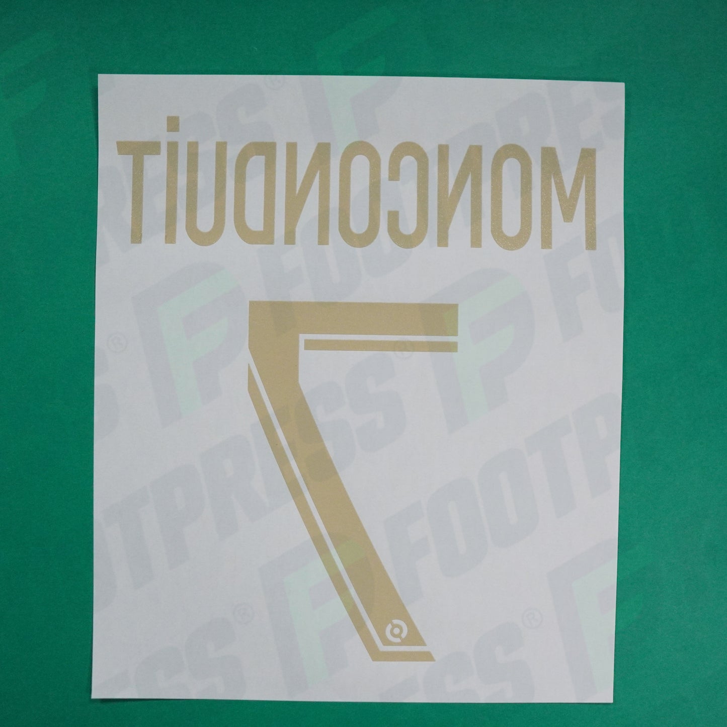 Flocage Officiel - AS Saint-Etienne, Monconduit, 2023/2024, Maillot Anniversaire, Doré