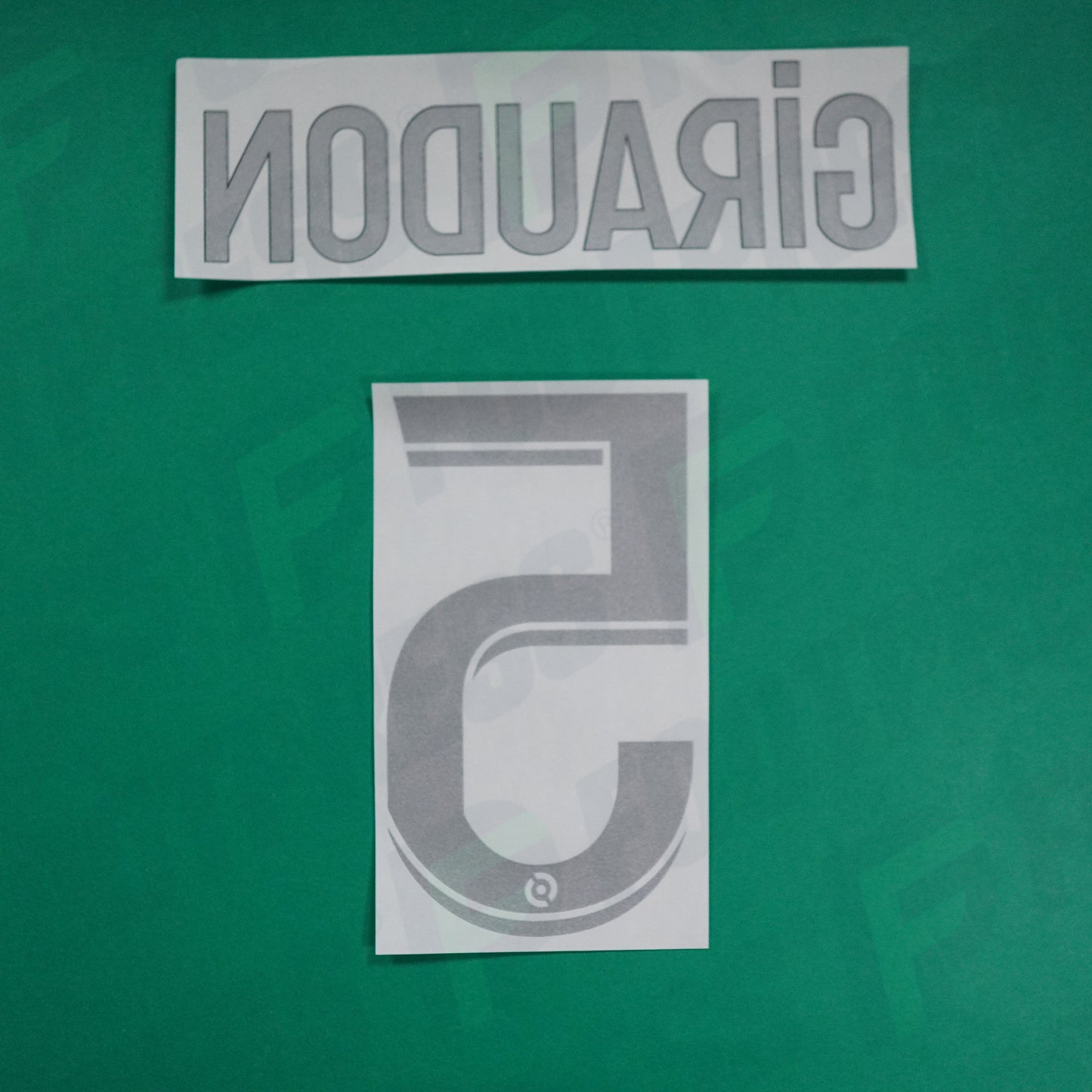 Flocage Officiel - AS Saint-Etienne, Giraudon, 2022/2023, Third, Argenté