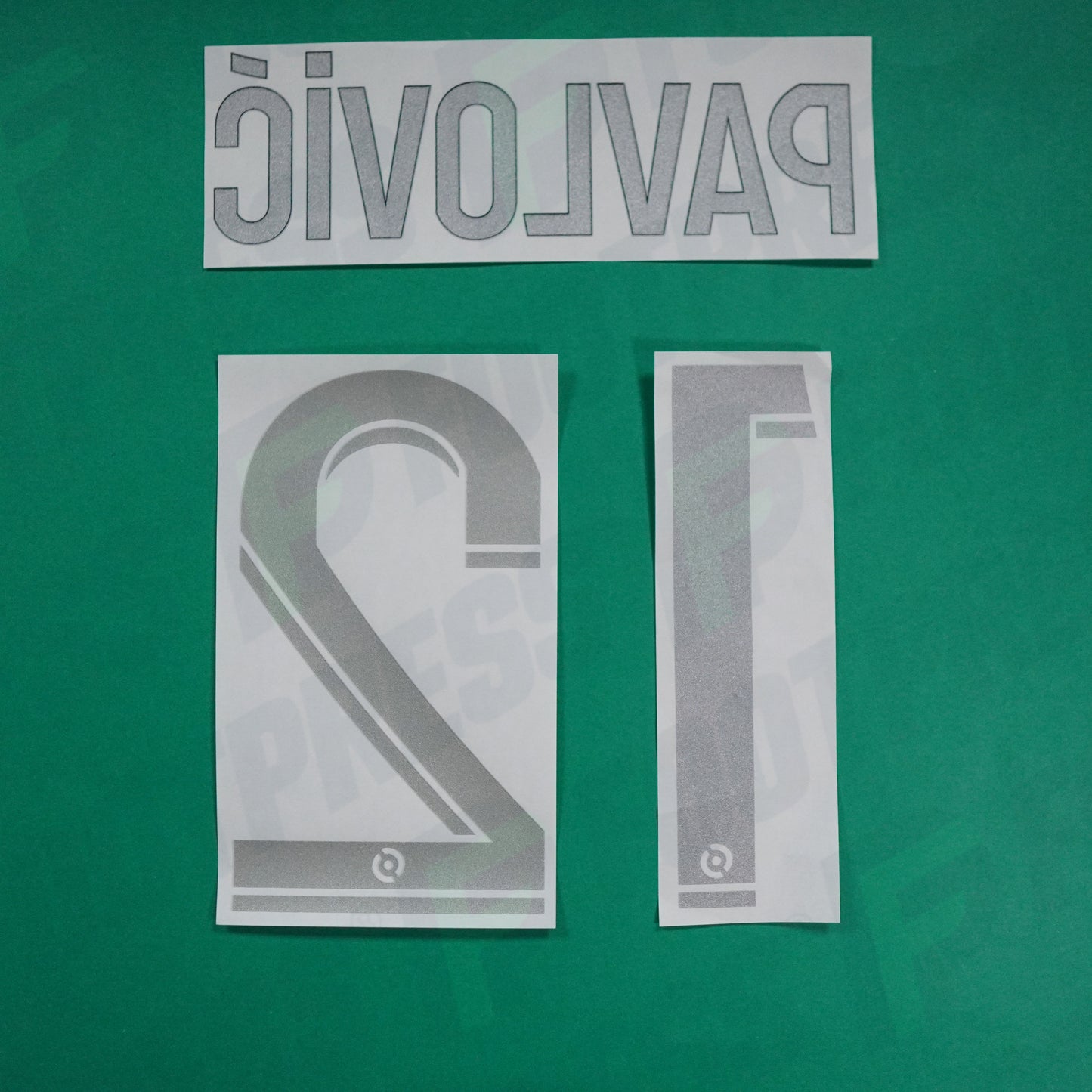 Flocage Officiel - AS Saint-Etienne, Pavlovic, 2022/2023, Third, Argenté