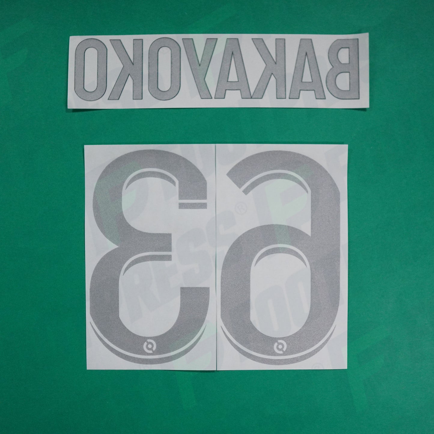 Flocage Officiel - AS Saint-Etienne, Bakayoko, 2022/2023, Third, Argenté,