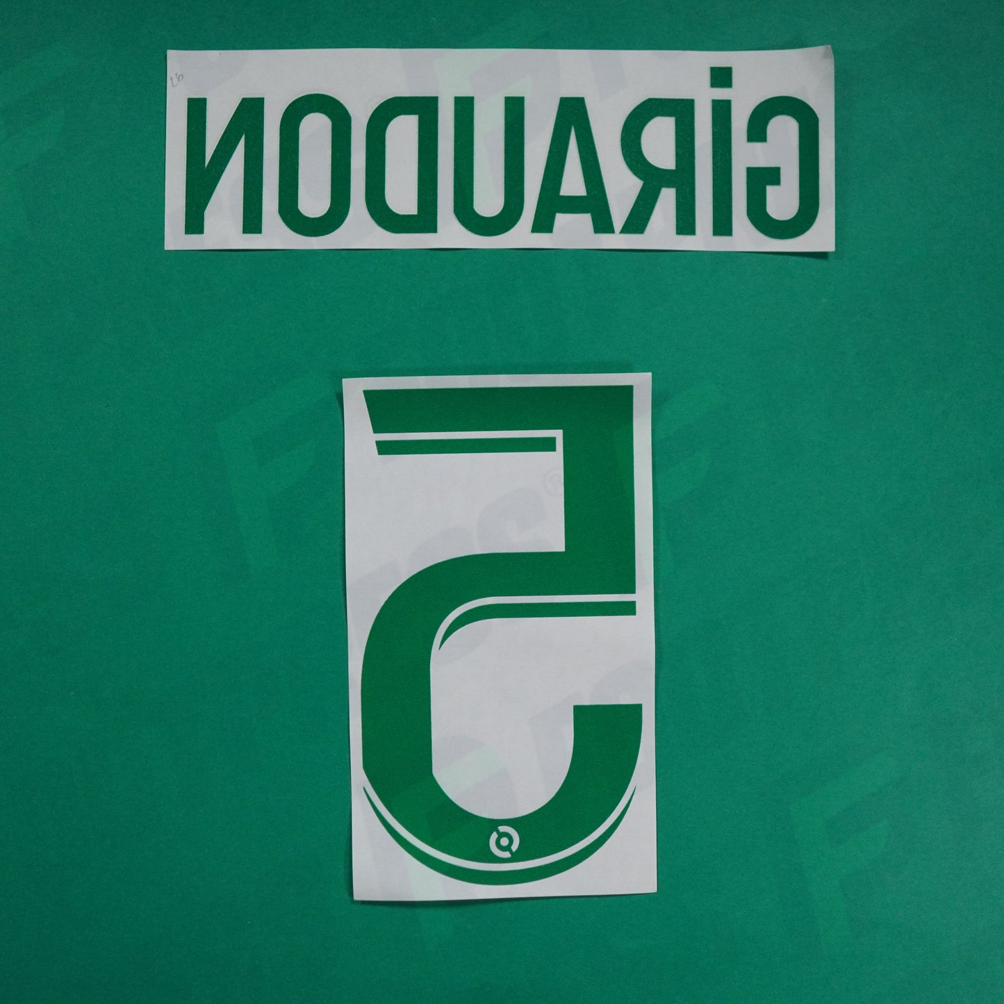 Flocage Officiel - AS Saint-Etienne, Giraudon, 2022/2023 2023/2024, Away, Vert/Blanc