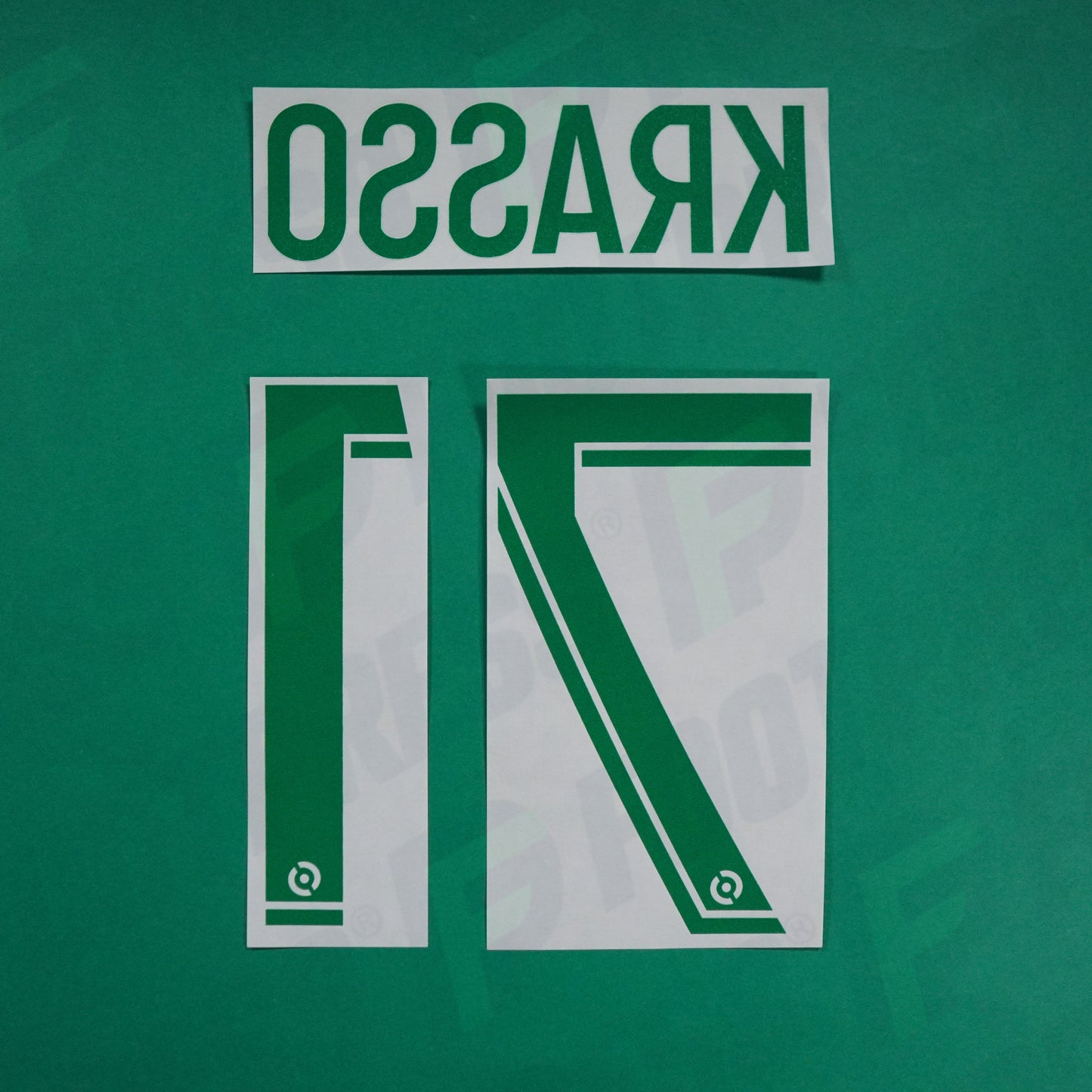 Flocage Officiel - AS Saint-Etienne, Krasso, 2022/2023 2023/2024, Away, Vert/Blanc