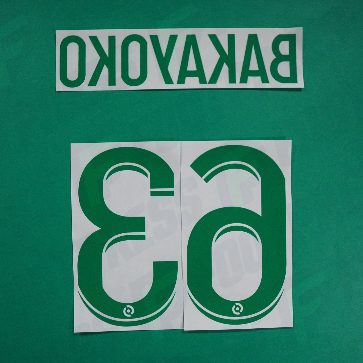 Flocage Officiel - AS Saint-Etienne, Bakayoko, 2022/2023 2023/2024, Away, Vert/Blanc