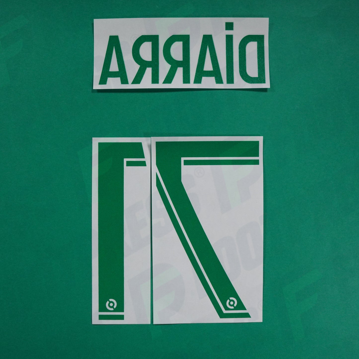 Flocage Officiel - AS Saint-Etienne, Diarra, 2022/2023 2023/2024, Away, Vert/Blanc