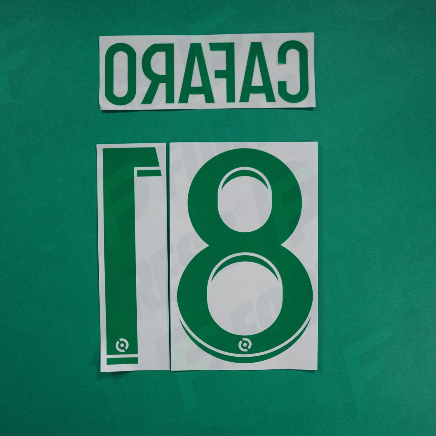 Flocage Officiel - AS Saint-Etienne, Cafaro, 2022/2023 2023/2024, Away, Vert/Blanc