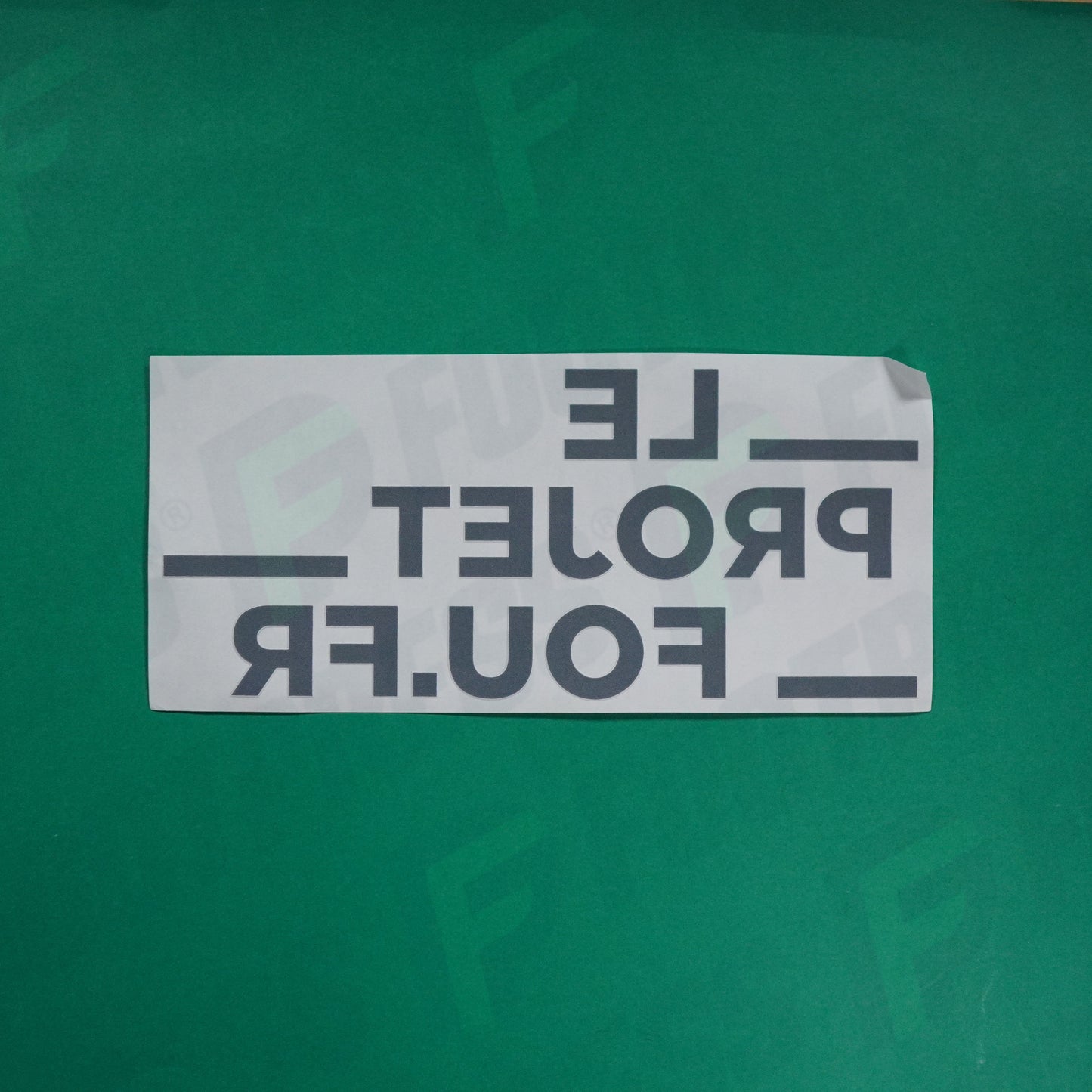 Flocage Officiel - Sponsor, AS Saint-Etienne, Le Projet Fou.fr, Blanc