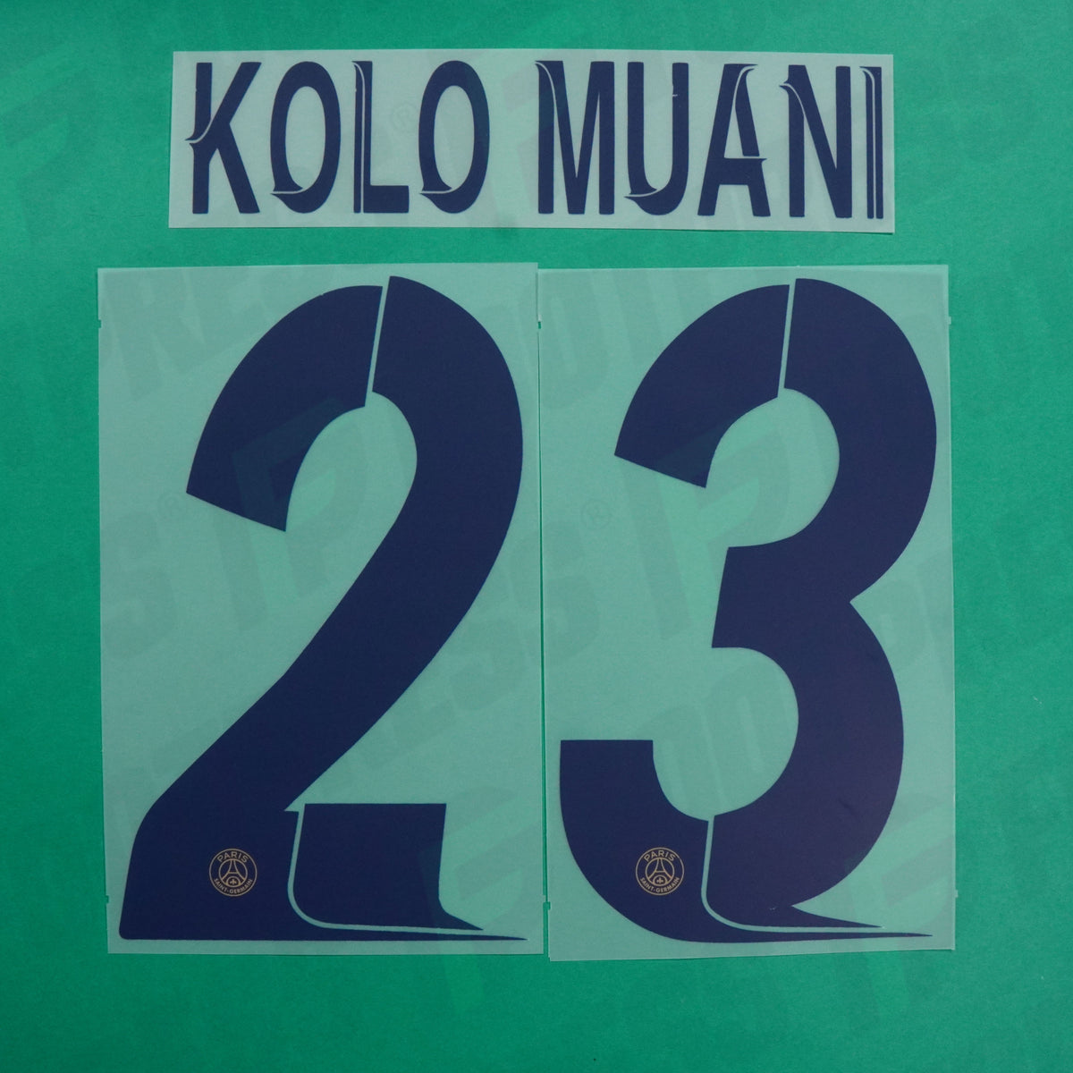 Flocage Officiel - Paris Saint-Germain, Kolo Muani, 2023/2024, Fourth LDC, Bleu foncé/Sable