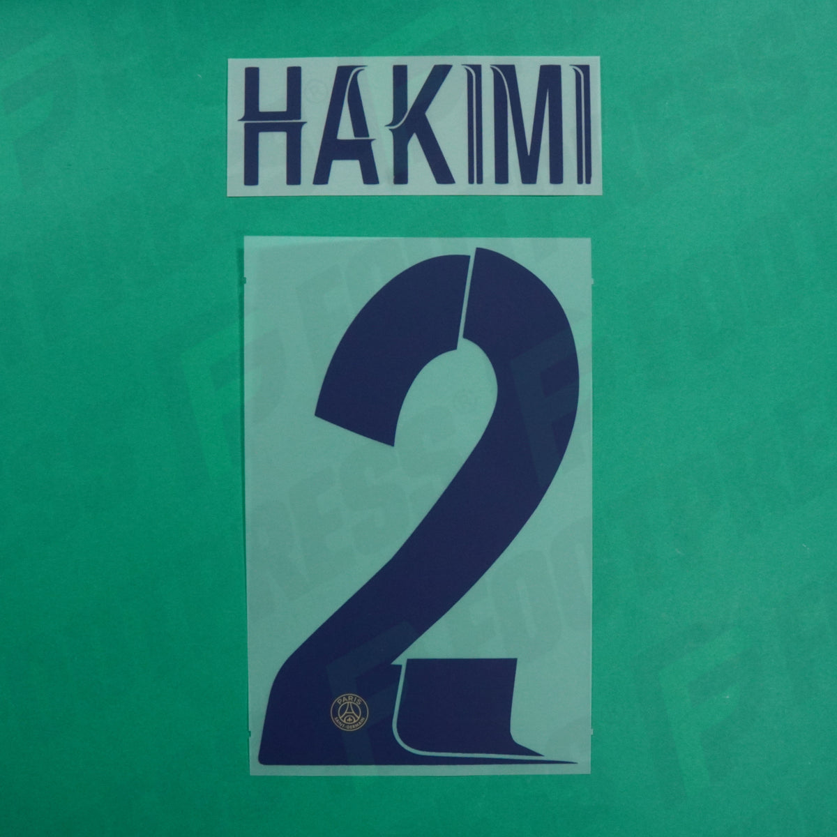 Flocage Officiel - Paris Saint-Germain, Hakimi, 2023/2024, Fourth LDC, Bleu foncé/Sable