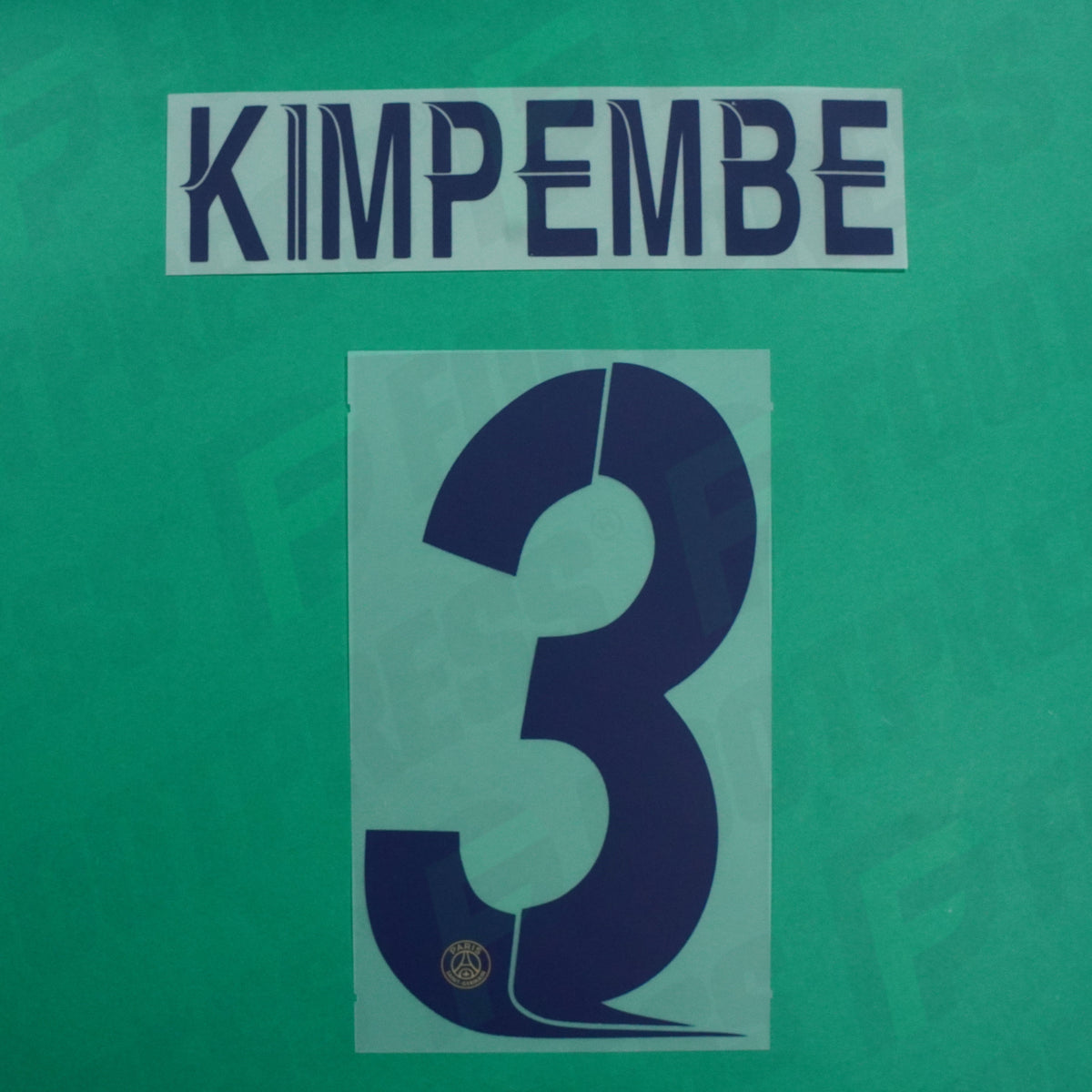 Flocage Officiel - Paris Saint-Germain, Kimpembe, 2023/2024, Fourth LDC, Bleu foncé/Sable
