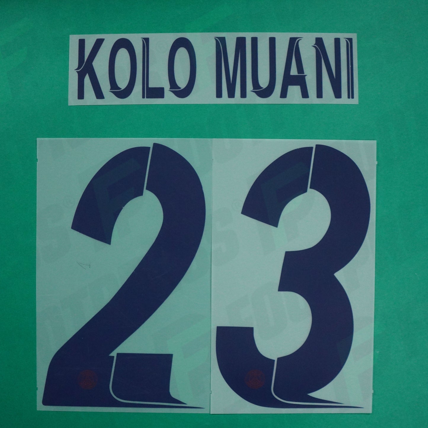 Flocage Officiel - Paris Saint-Germain, Kolo Muani, 2023/2024, Away LDC, Bleu/Rouge