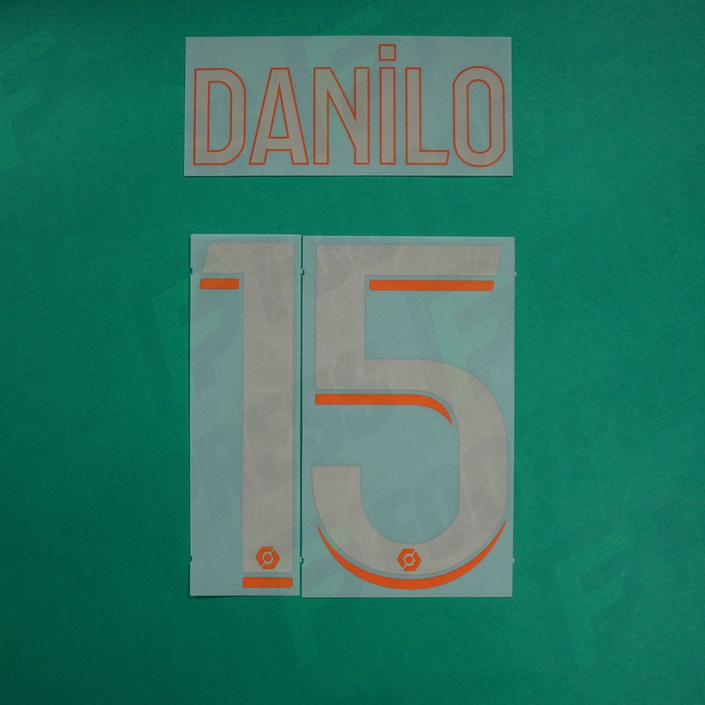 Flocage Officiel - Paris Saint-Germain, Danilo, 2023/2024, Third, Argenté/Orange
