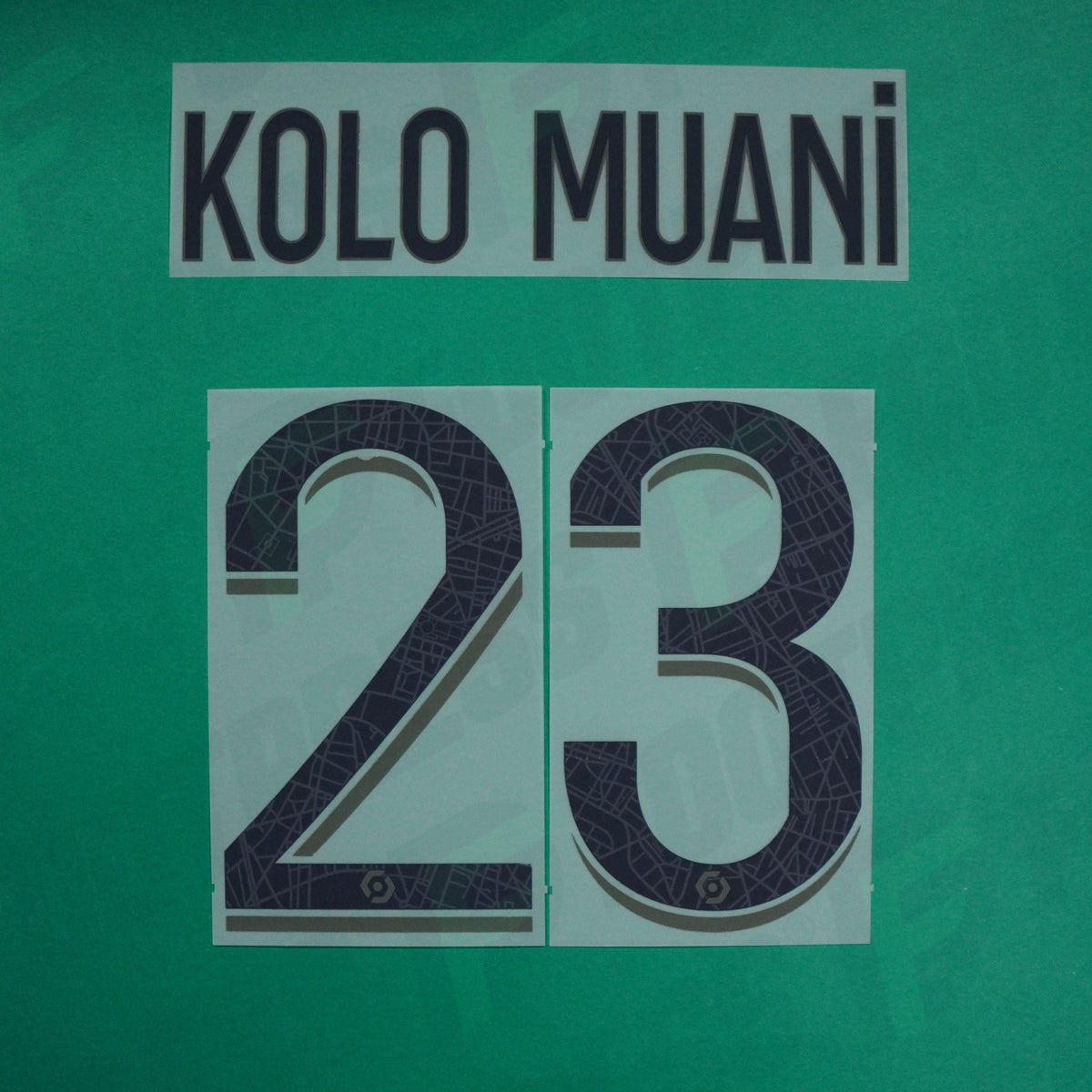 Flocage Officiel - Paris Saint-Germain, Kolo Muani, 2023/2024, Fourth, Noir/Vert