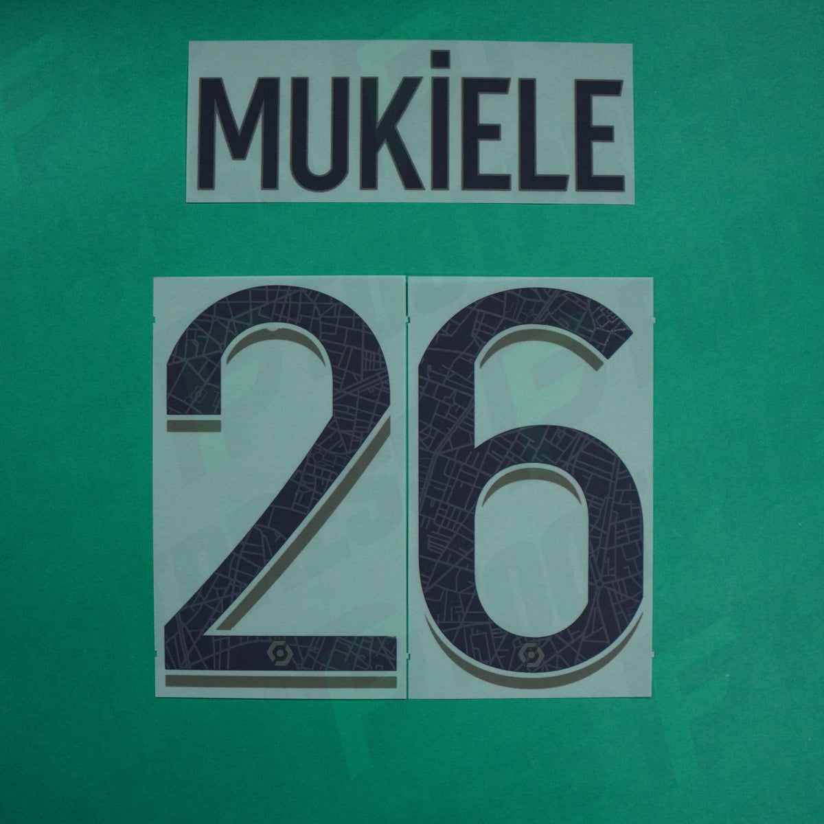 Flocage Officiel - Paris Saint-Germain, Mukiele, 2023/2024, Fourth, Noir/Vert,