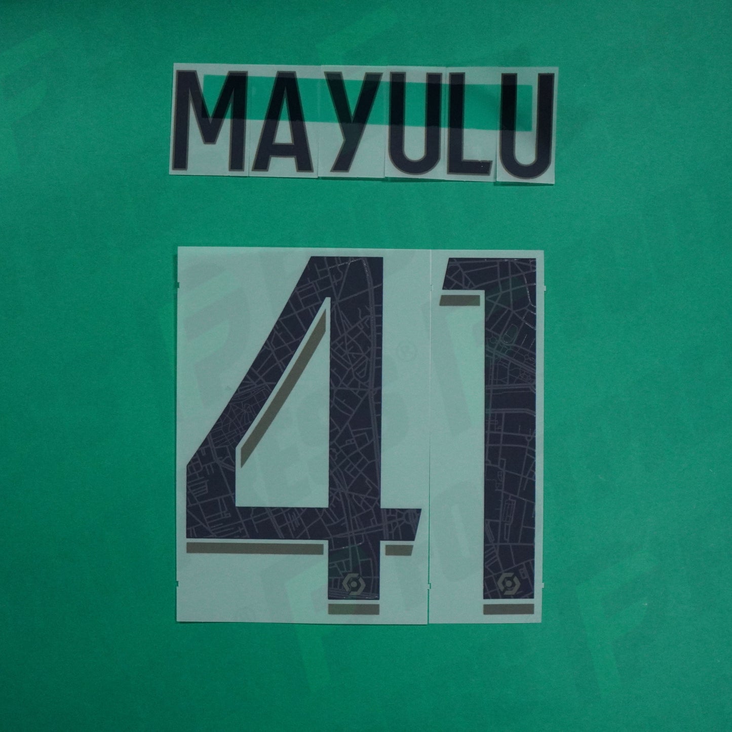 Flocage Officiel - Paris Saint-Germain, Mayulu, 2023/2024, Fourth, Noir/Vert