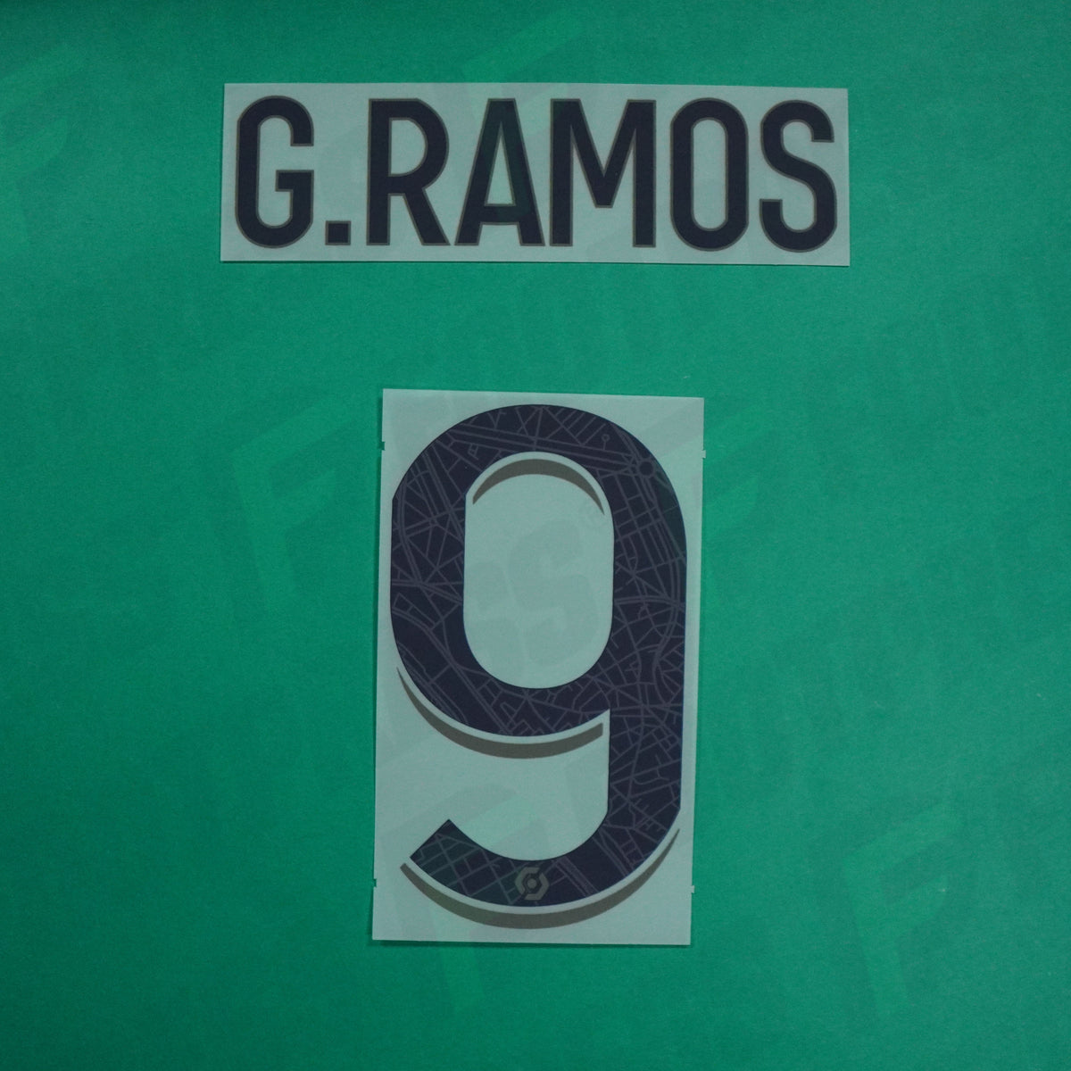 Flocage Officiel - Paris Saint-Germain, Gonçalo Ramos, 2023/2024, Fourth, Noir/Vert