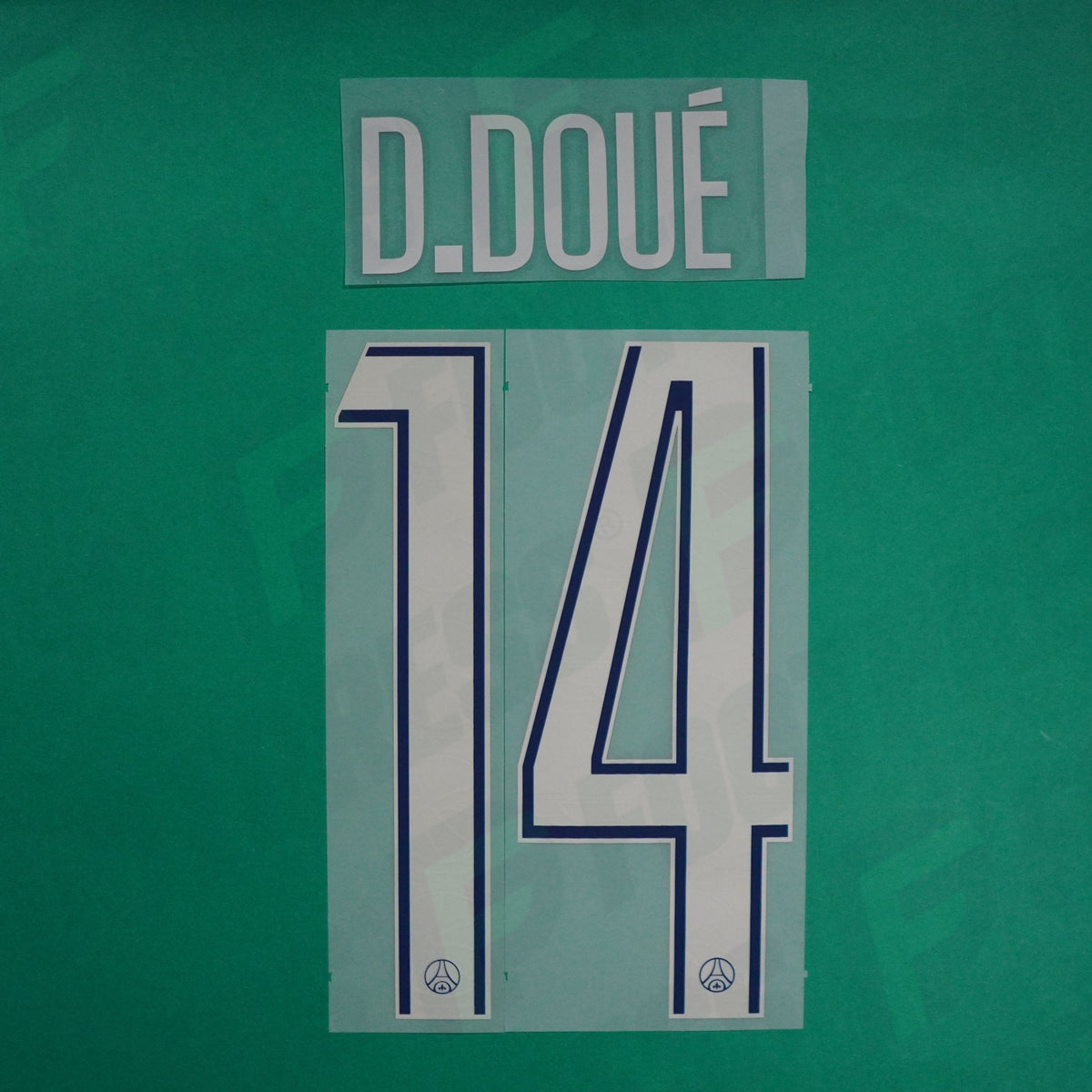 Flocage Officiel - Paris Saint-Germain, Désiré Doué Qualité Basse, 2024/2025, Fourth LDC, Argenté