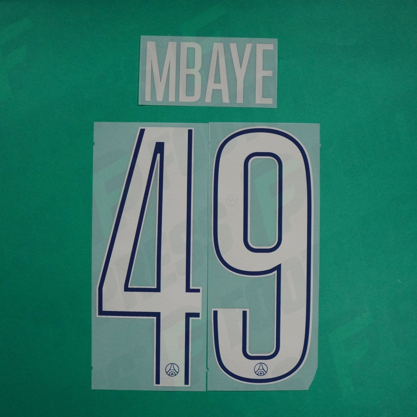 Flocage Officiel - Paris Saint-Germain, Mbaye, 2024/2025, Fourth LDC, Argenté