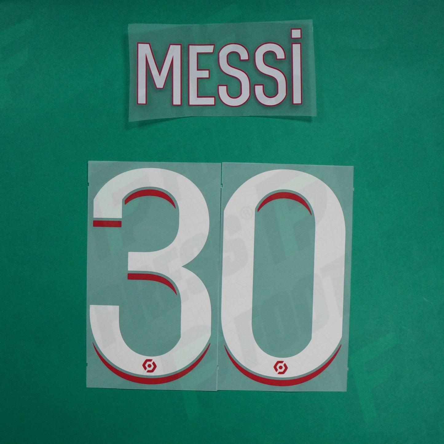 Flocage Officiel - Paris Saint-Germain, Messi Qualité Basse, 2023/2024, Home, Blanc/Rouge