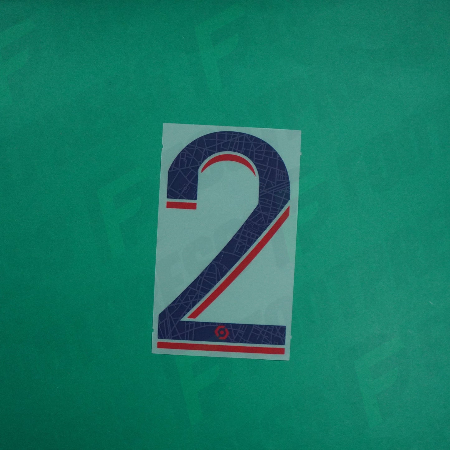 Flocage Officiel - Paris Saint-Germain, Chiffre Seul, 2, 2023/2024, Away, Bleu/Rouge