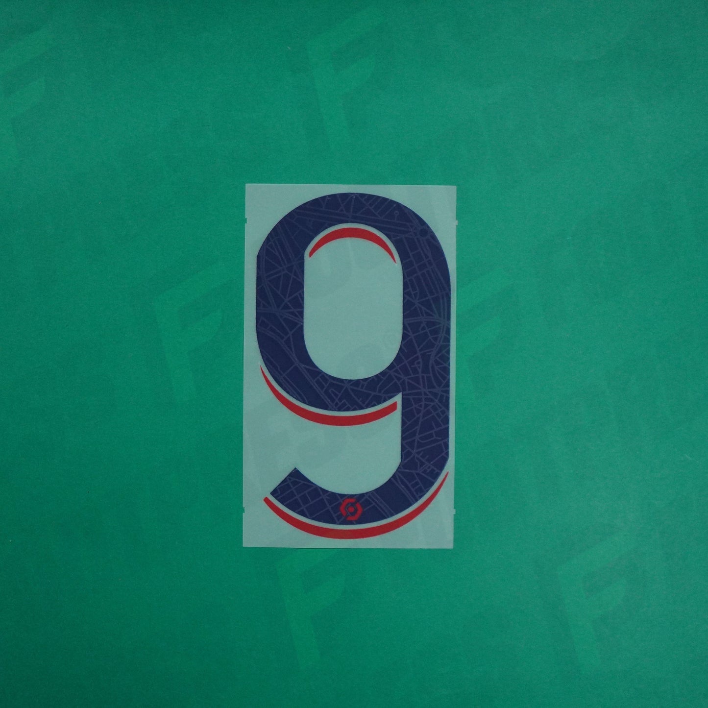 Flocage Officiel - Paris Saint-Germain, Chiffre Seul, 9, 2023/2024, Away, Bleu/Rouge