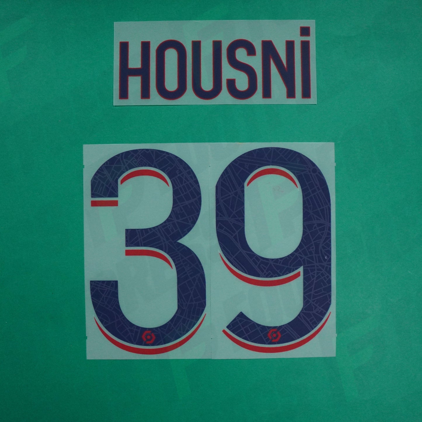 Flocage Officiel - Paris Saint-Germain, Housni, 2023/2024, Away, Bleu/Rouge
