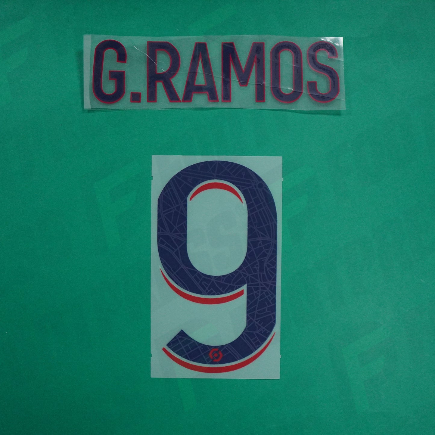 Flocage Officiel - Paris Saint-Germain, Gonçalo Ramos Qualité Basse, 2023/2024, Away, Bleu/Rouge