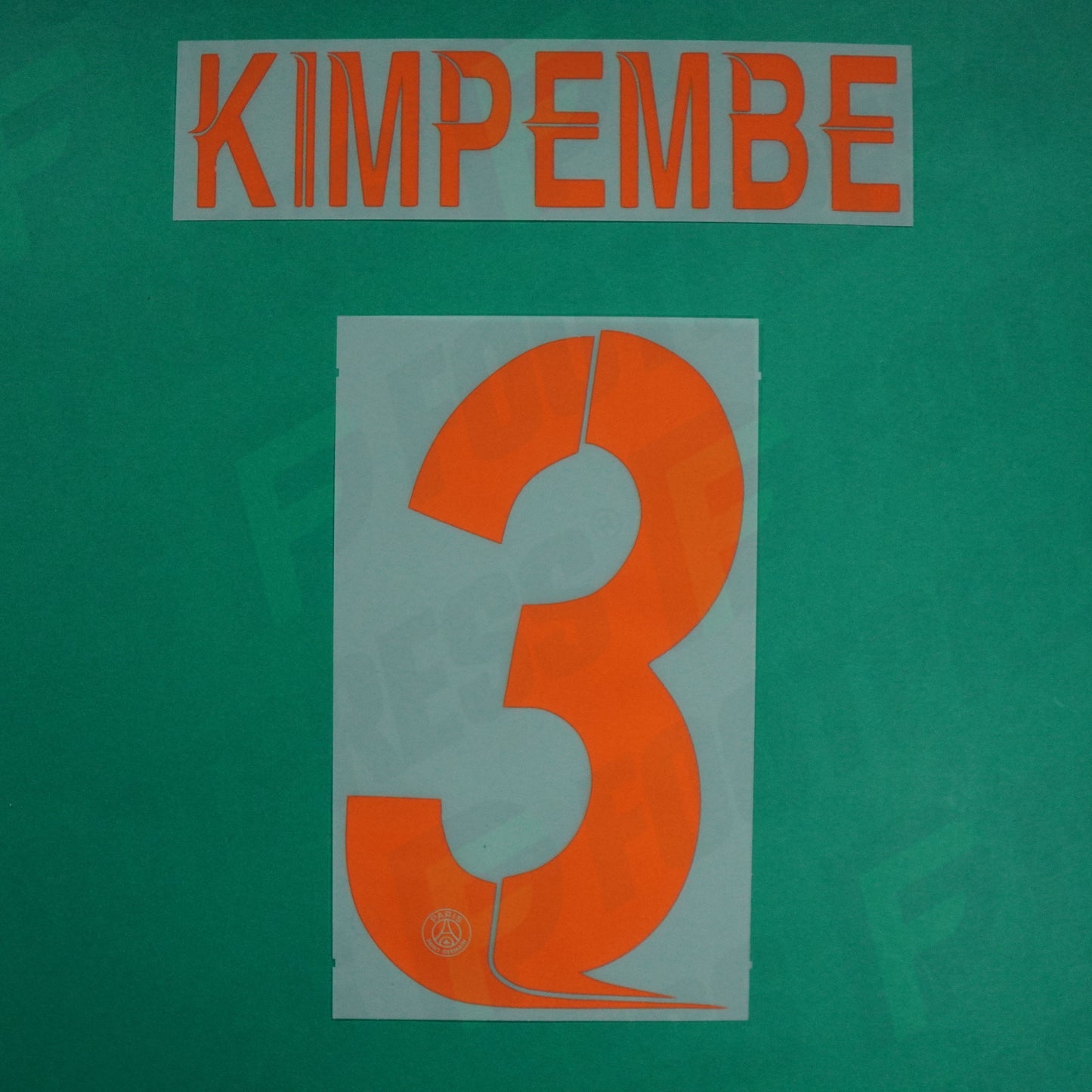 Flocage Officiel - Paris Saint-Germain, Kimpembe, 2023/2024, Third LDC, Orange
