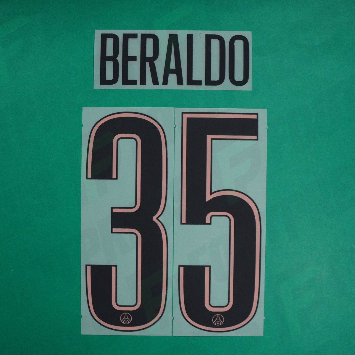 Flocage Officiel - Paris Saint-Germain, Beraldo, 2024/2025, Third LDC, Noir/Rose