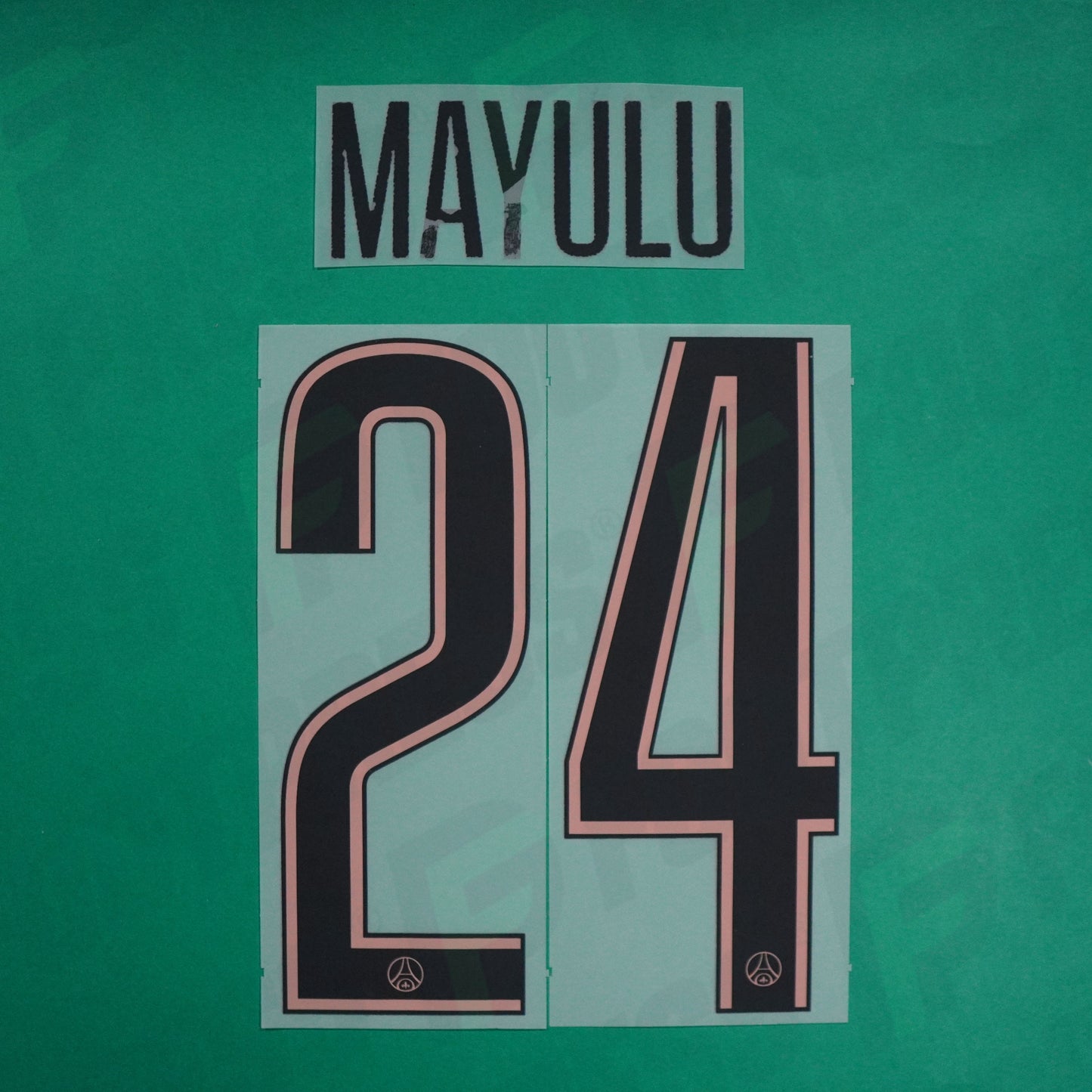 Flocage Officiel - Paris Saint-Germain, Mayulu, 2024/2025, Third LDC, Noir/Rose