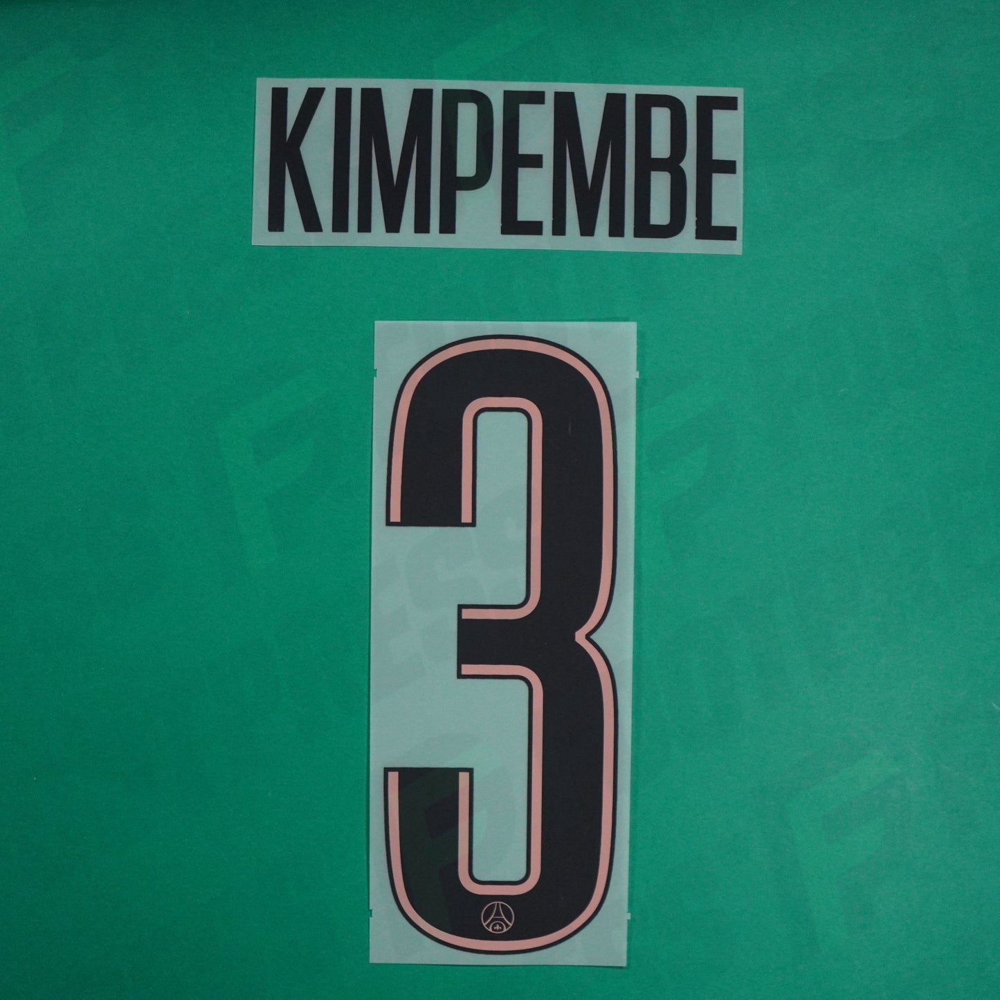 Flocage Officiel - Paris Saint-Germain, Kimpembe, 2024/2025, Third LDC, Noir/Rose