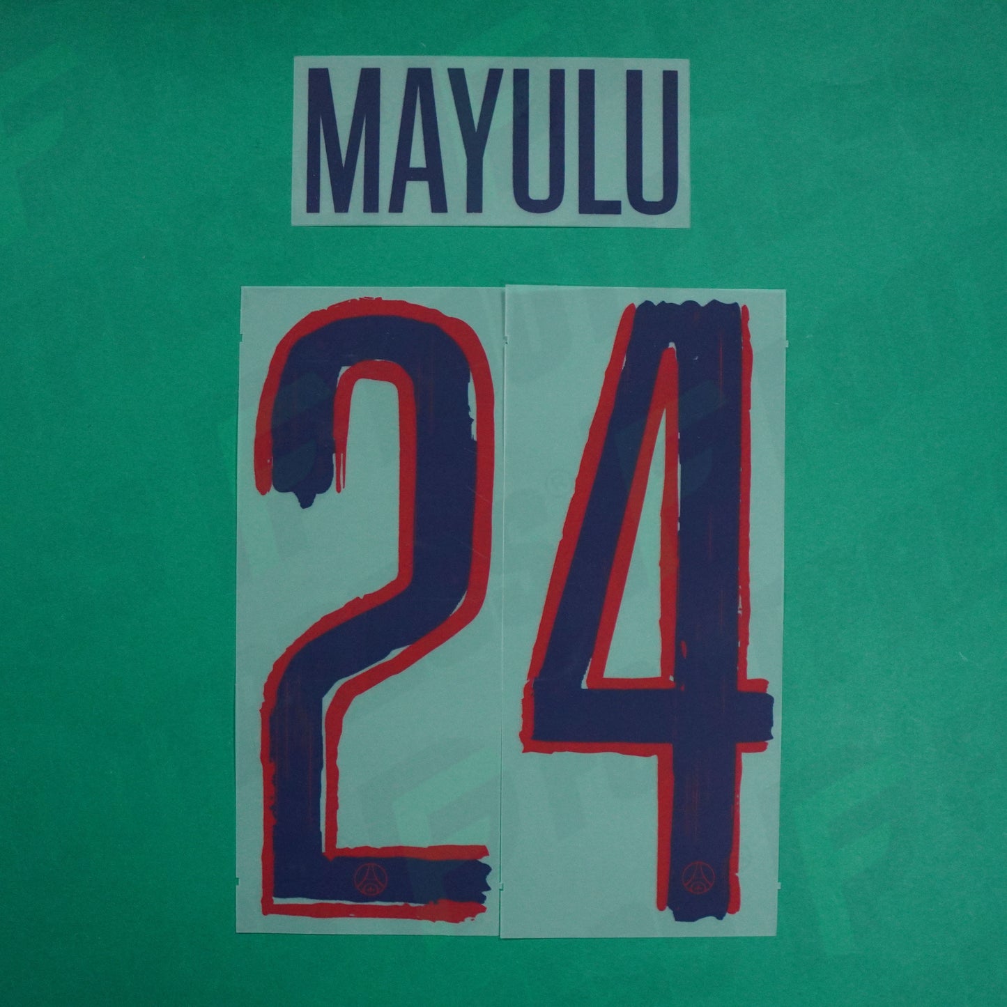 Flocage Officiel - Paris Saint-Germain, Mayulu, 2024/2025, Away LDC, Bleu/Rouge
