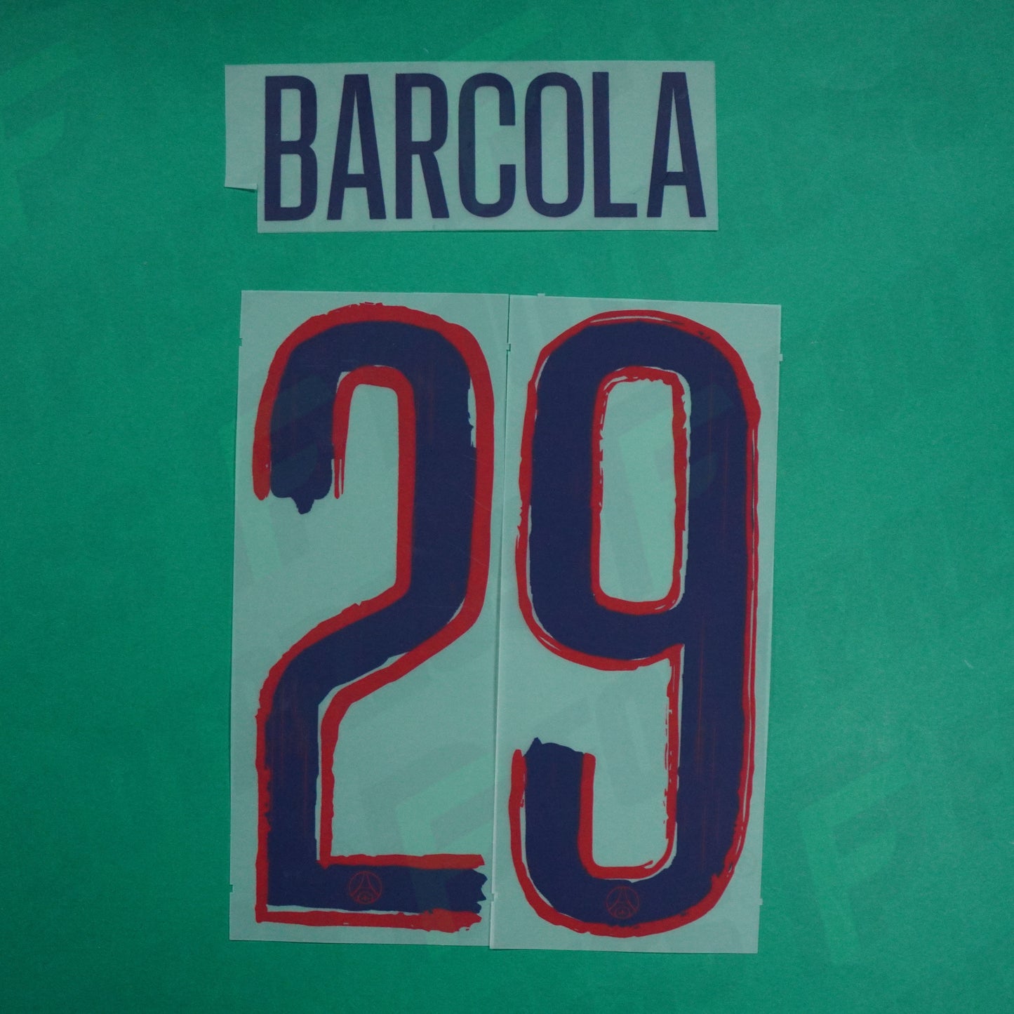 Flocage Officiel - Paris Saint-Germain, Barcola, 2024/2025, Away LDC, Bleu/Rouge