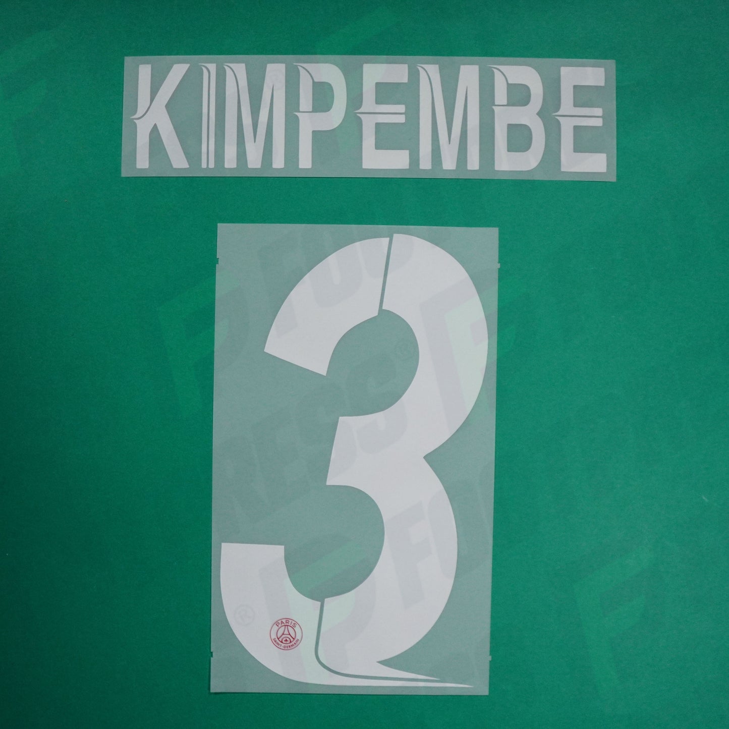 Flocage Officiel - Paris Saint-Germain, Kimpembe, 2023/2024, Home LDC, Blanc/Rouge