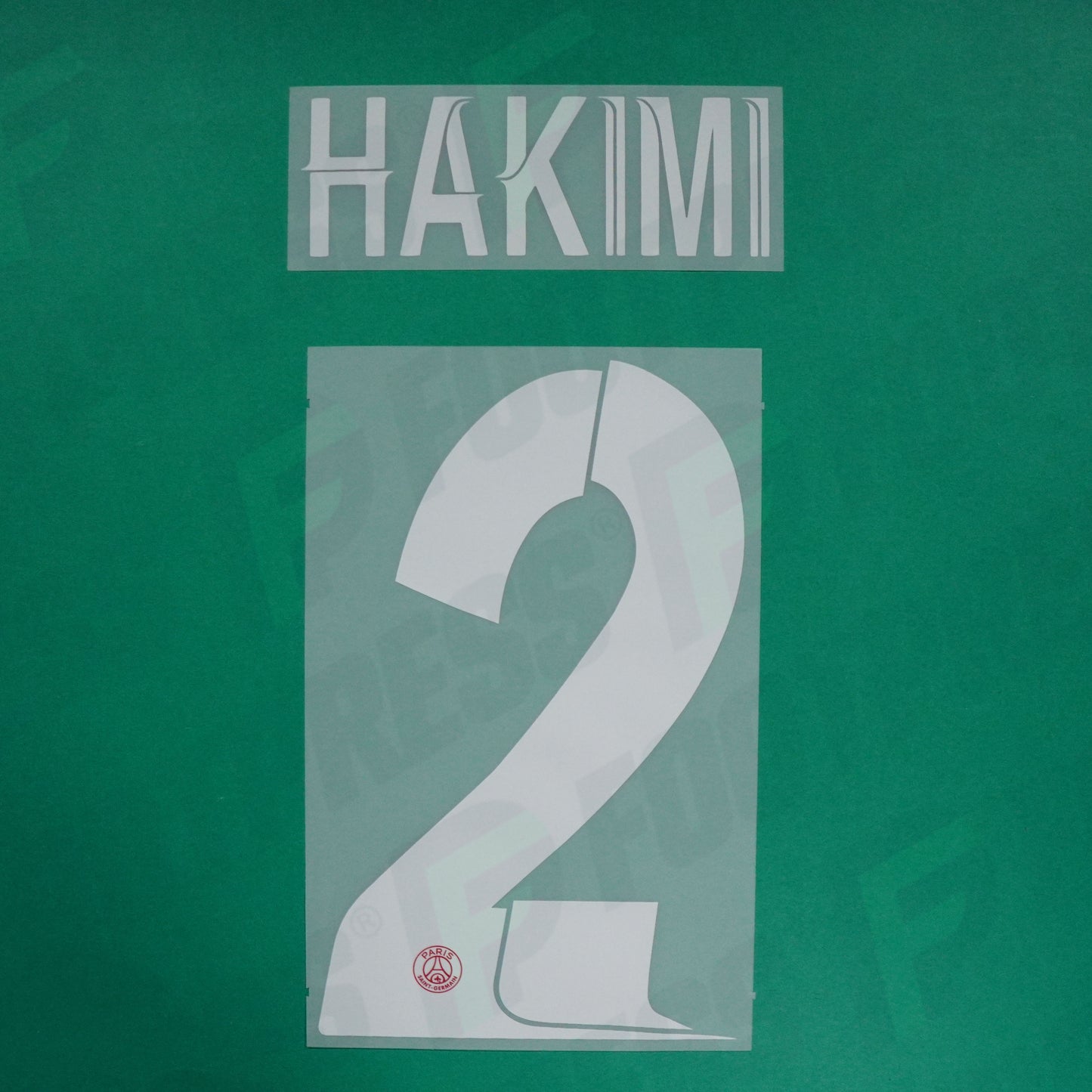 Flocage Officiel - Paris Saint-Germain, Hakimi, 2023/2024, Home LDC, Blanc/Rouge
