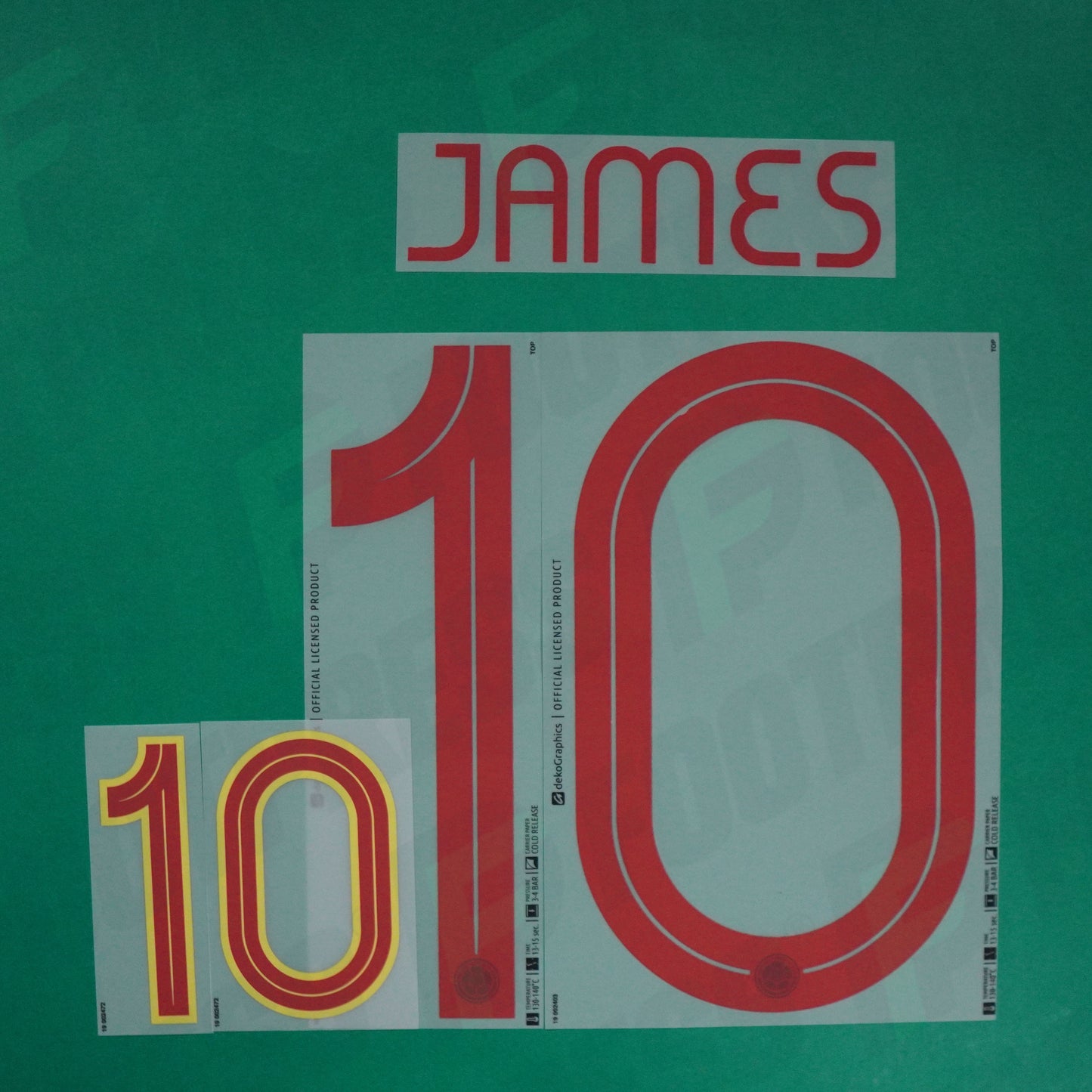 Flocage Officiel - Colombie, James Rodriguez, 2019, Home, Rouge