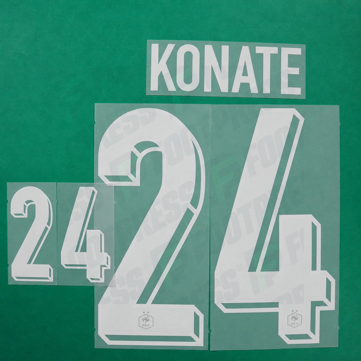 Flocage Officiel - France, Konaté, 2024, Home, Blanc